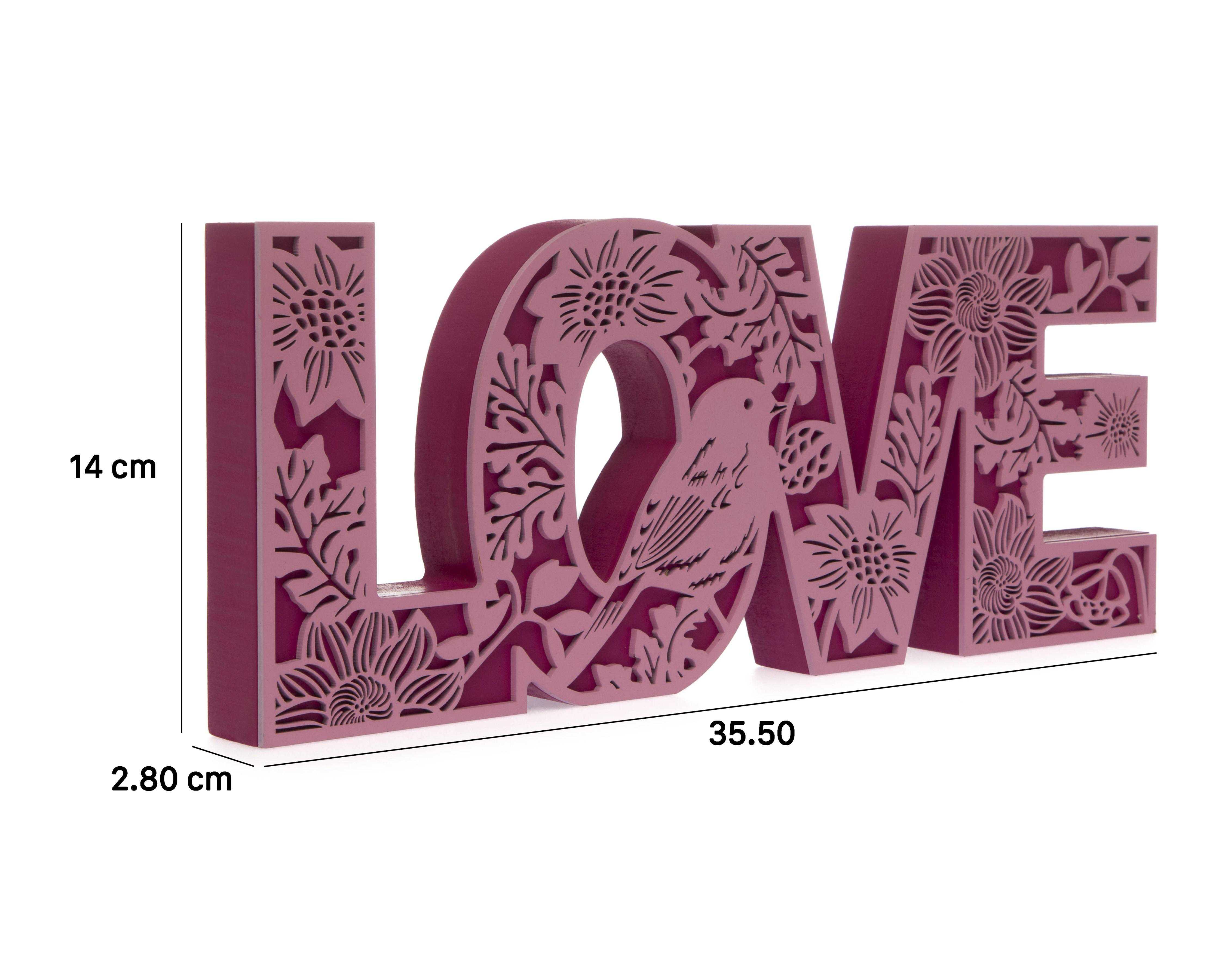 Foto 7 pulgar | Letrero Decorativo Love Pink