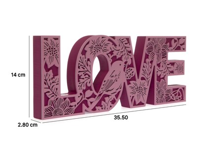 Foto 6 | Letrero Decorativo Love Pink