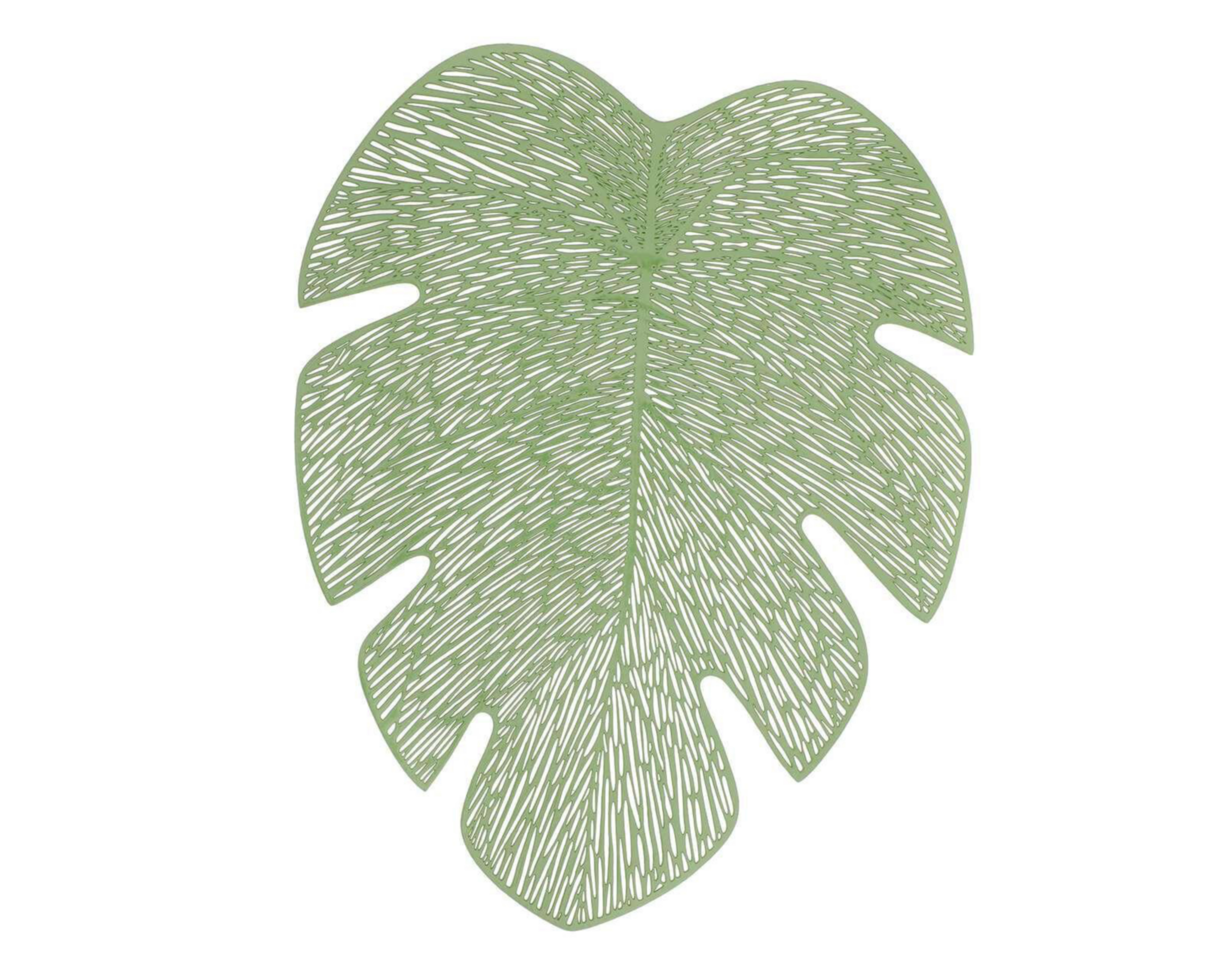 Foto 2 pulgar | Mantel Individual Leaf Tres Capas Verde 45 x 37 cm 4 Piezas