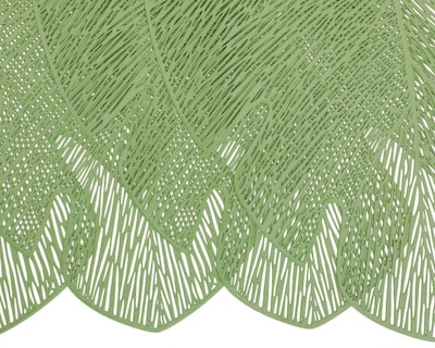 Foto 3 | Mantel Individual Leaf Tres Capas Verde 45 x 37 cm 4 Piezas