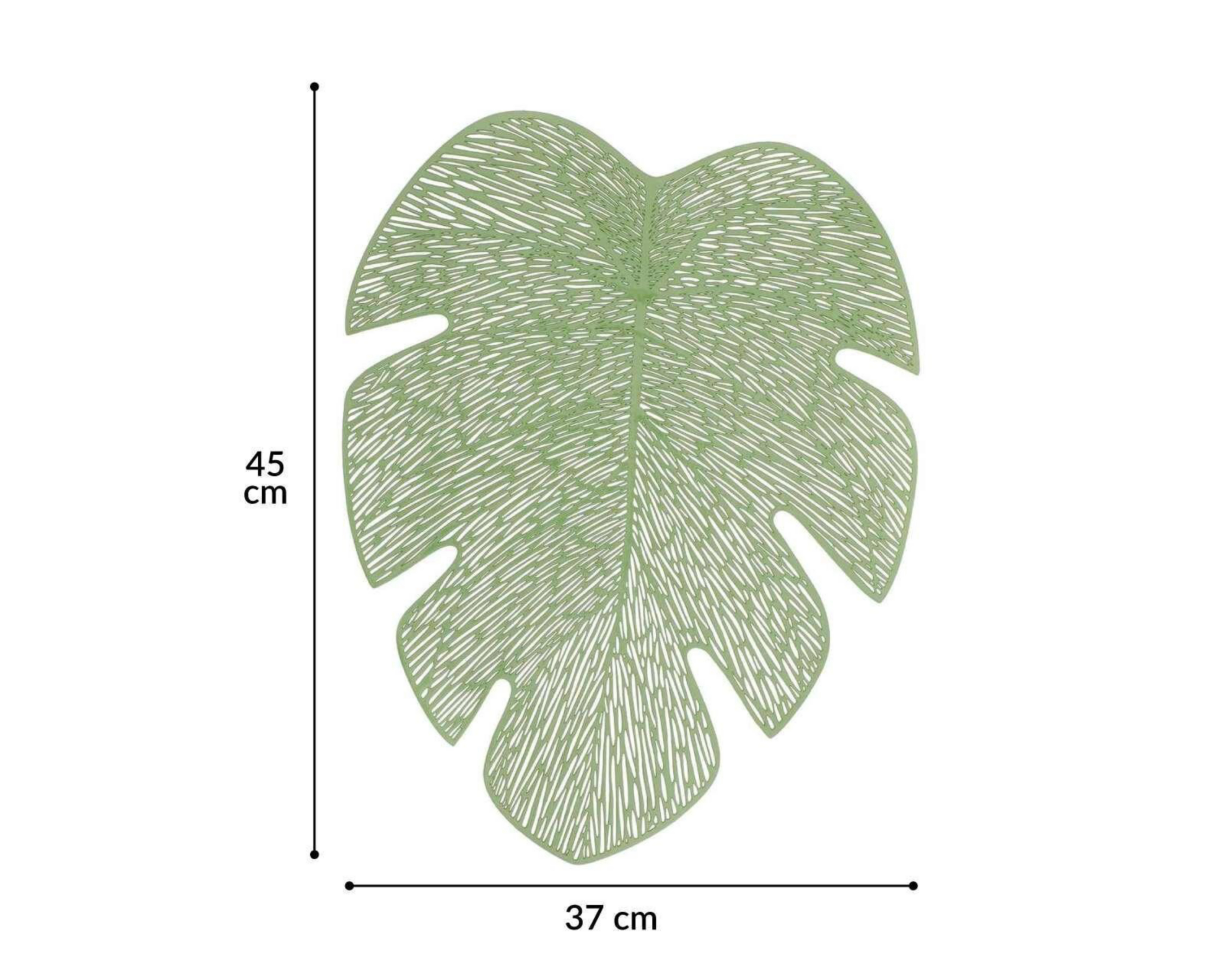 Foto 5 pulgar | Mantel Individual Leaf Tres Capas Verde 45 x 37 cm 4 Piezas