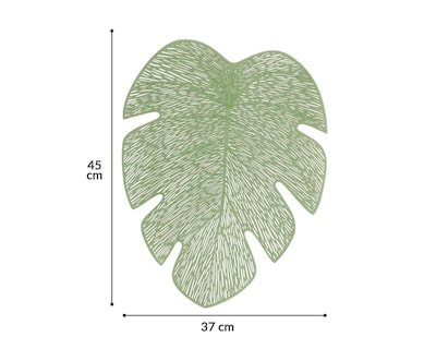 Foto 4 | Mantel Individual Leaf Tres Capas Verde 45 x 37 cm 4 Piezas