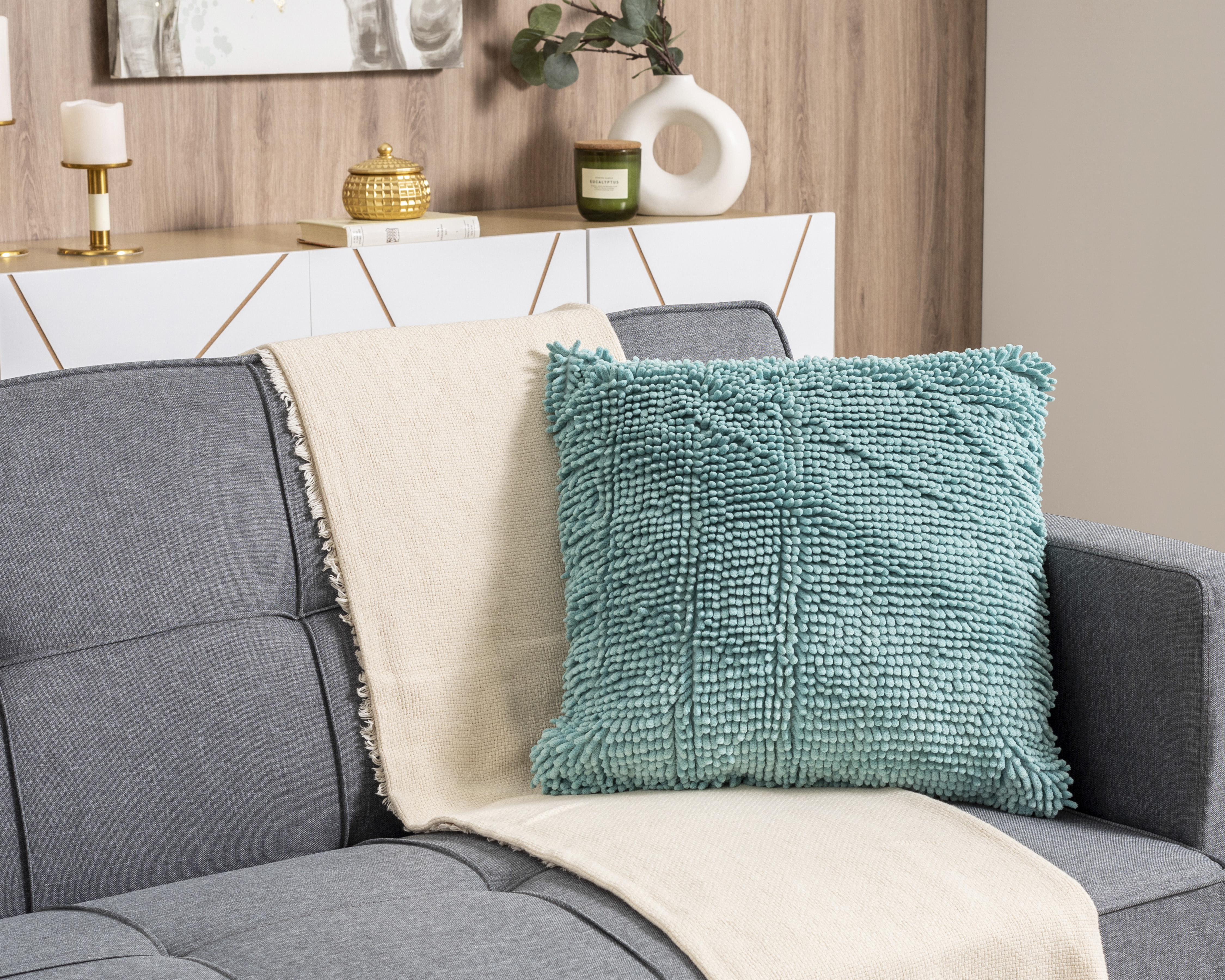 Foto 5 | Cojín Decorativo Chenille Azul