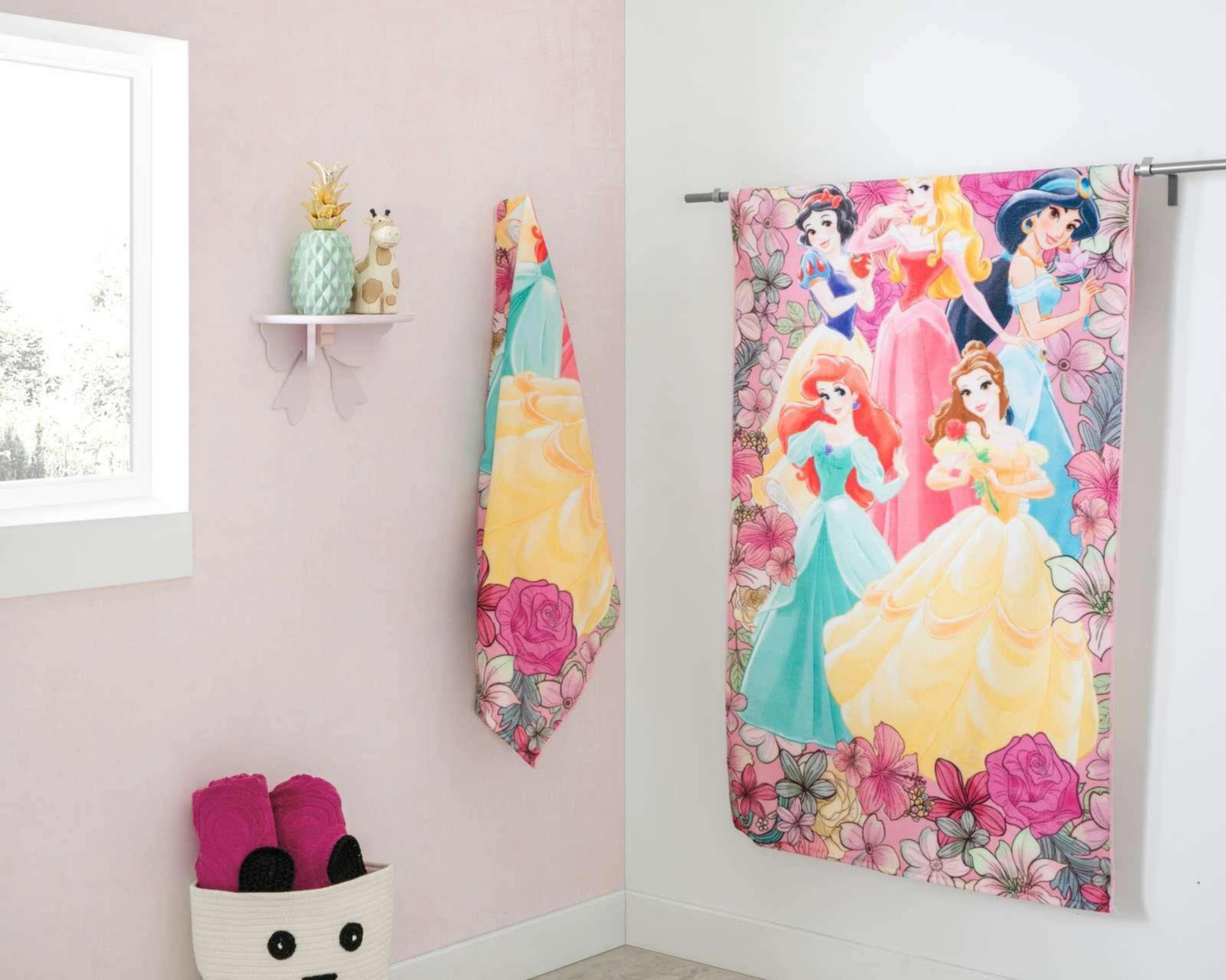 Foto 6 | Toalla de Medio Baño Princesas Providencia Rosa