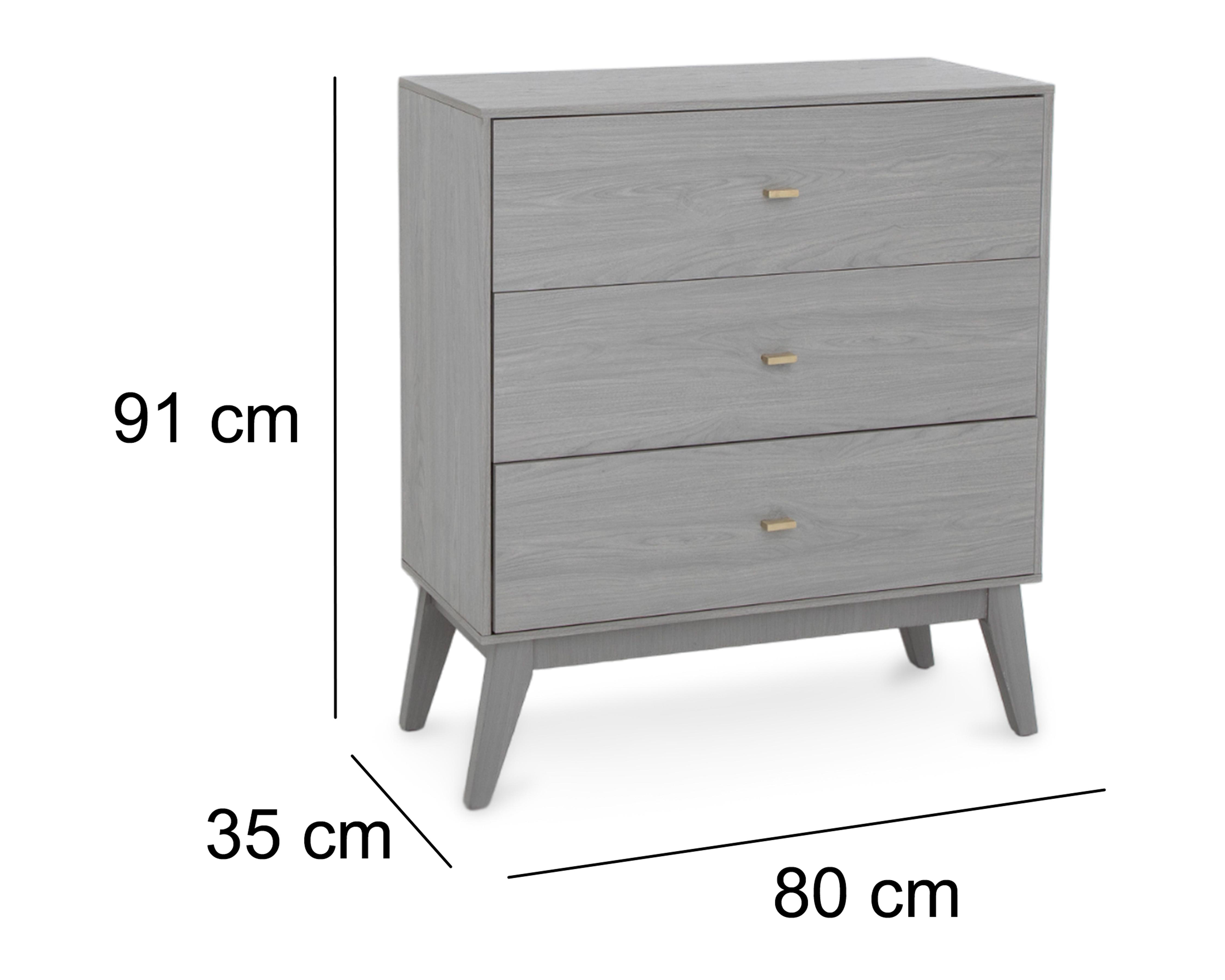 Foto 8 | Cómoda Alberta Gris 80 cm