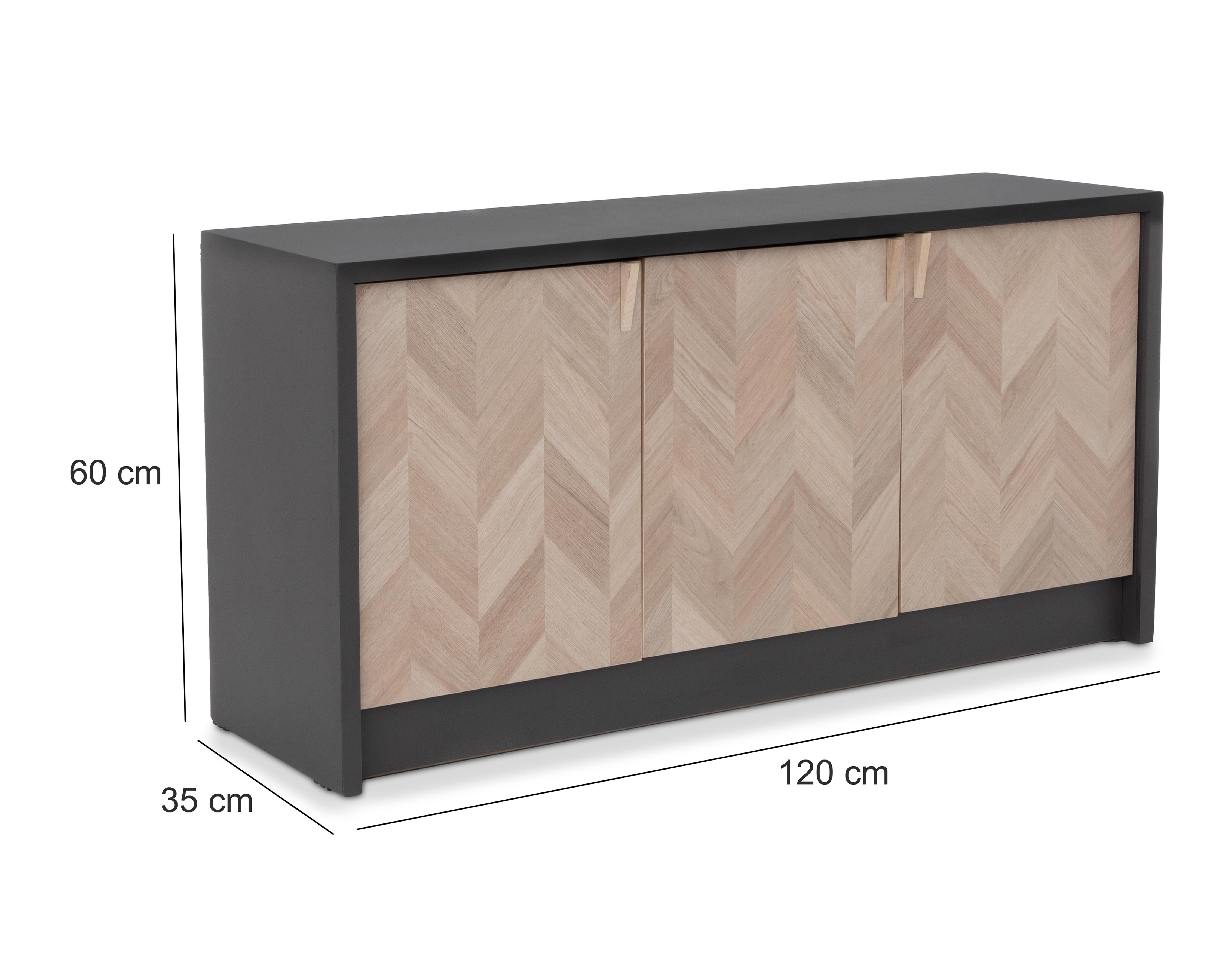 Foto 7 | Mesa para Televisión Trigo Gris/Café