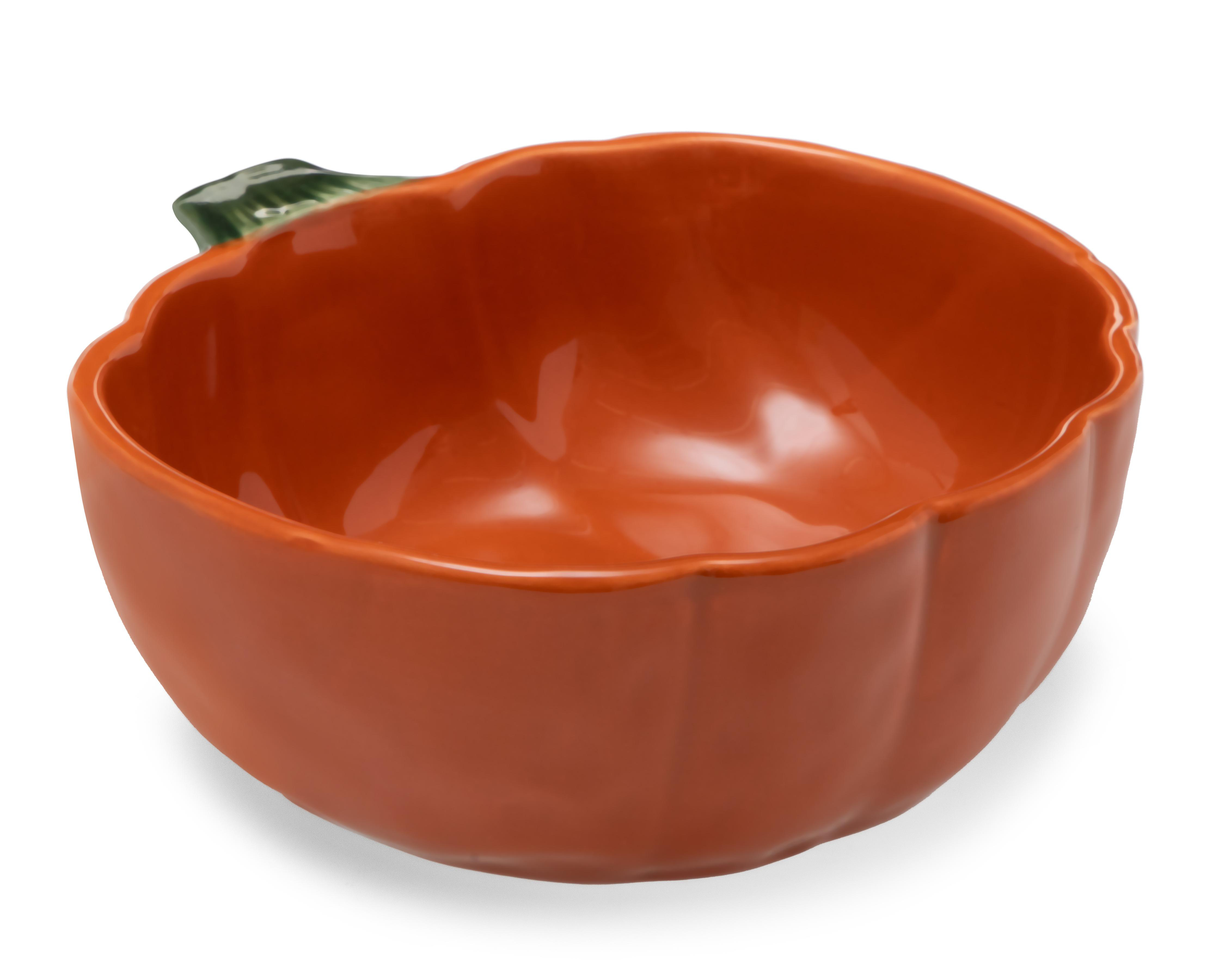 Plato Sopero de Cerámica Anaranjado para Halloween $69