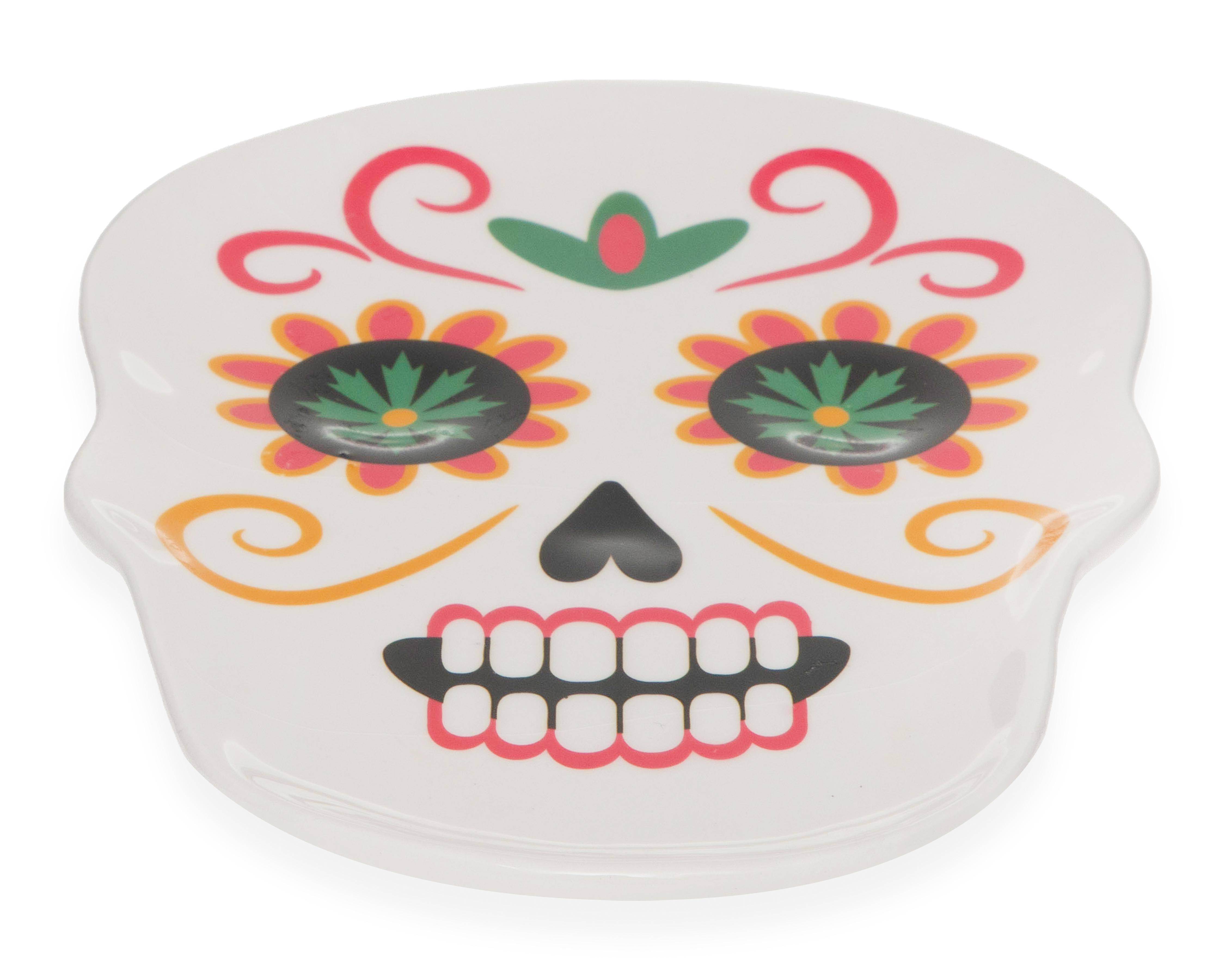 Plato Decorativo Calaverita de Cerámica