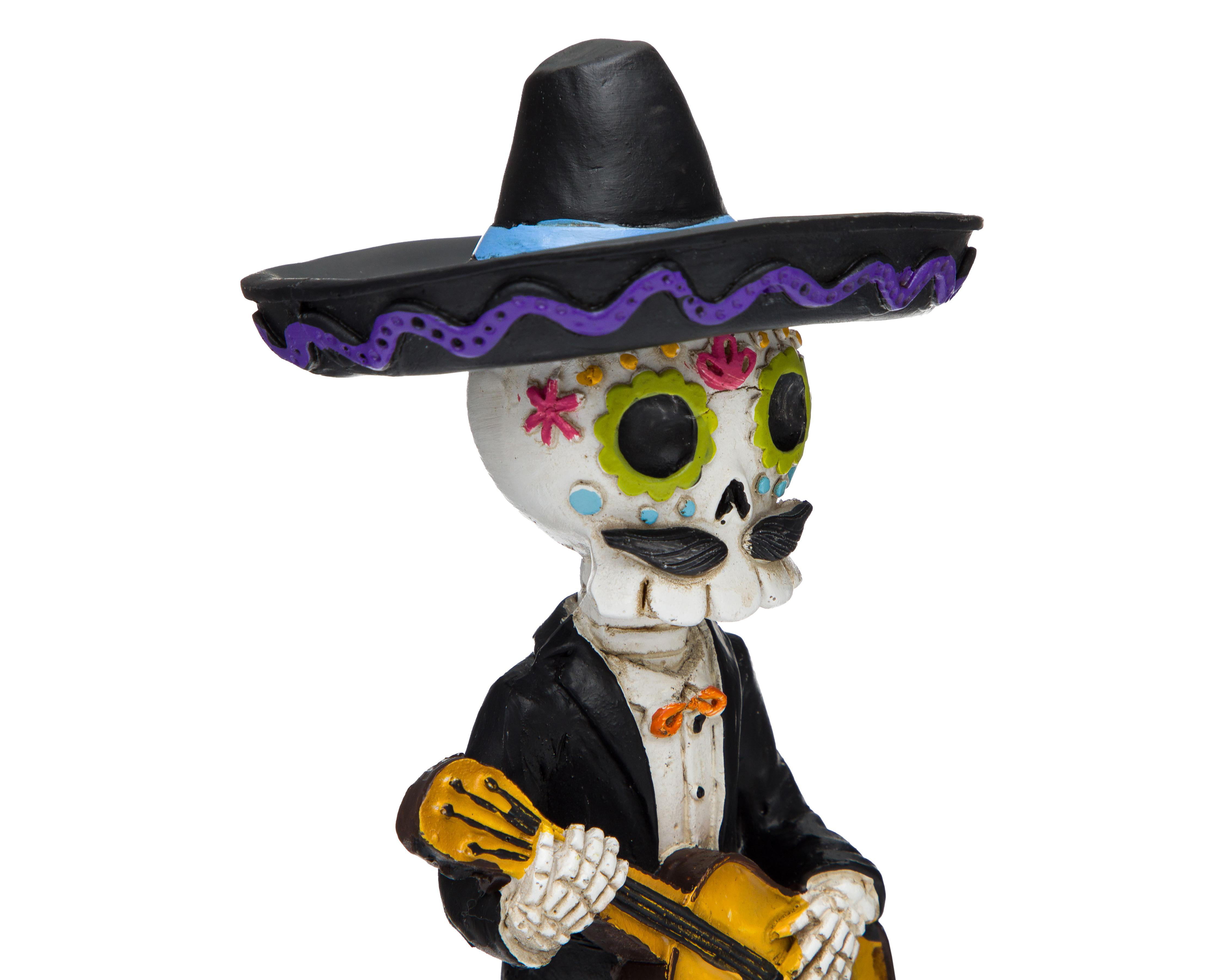 Foto 5 pulgar | Calavera de Día de Muertos Alfredo de Resina