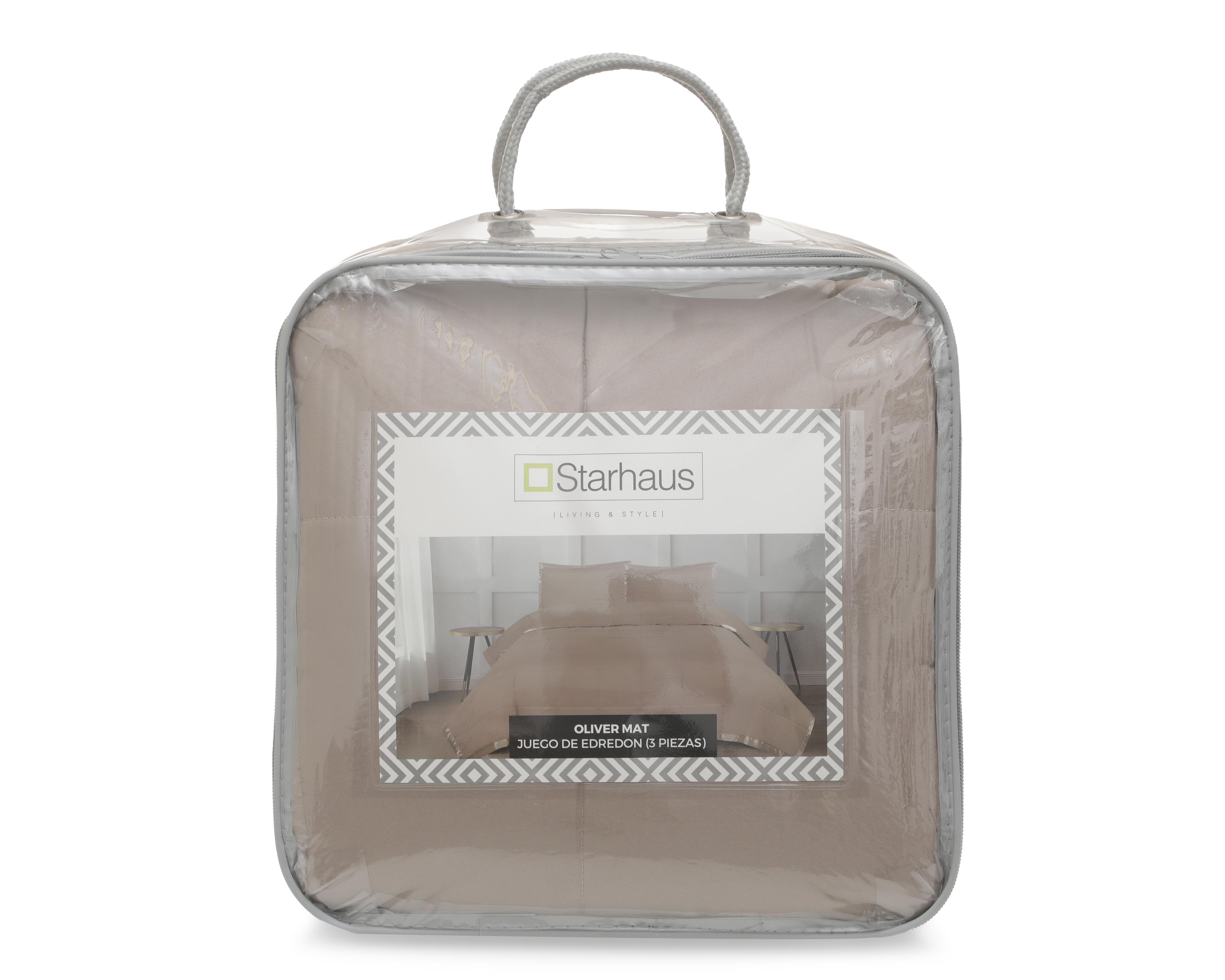 Foto 4 | Edredón Matrimonial Starhaus Oliver Beige 3 Piezas