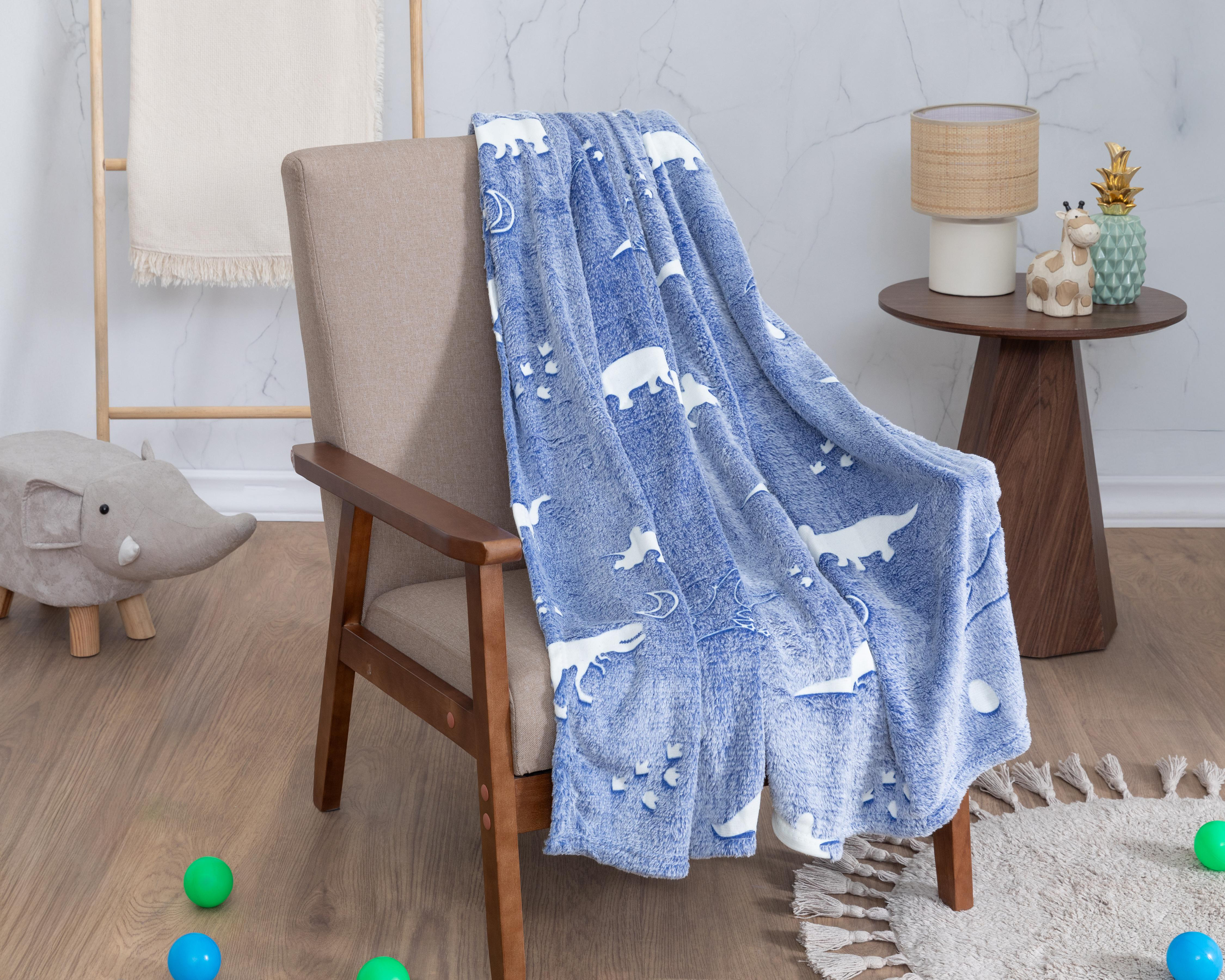 Manta Infantil Starhaus Glowy Dinosaurs Azul $219