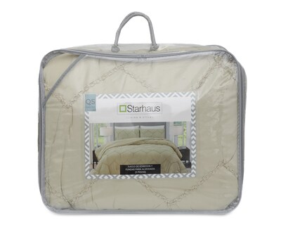 Foto 4 | Edredón Queen Size Starhaus Lucila Taupe 3 Piezas