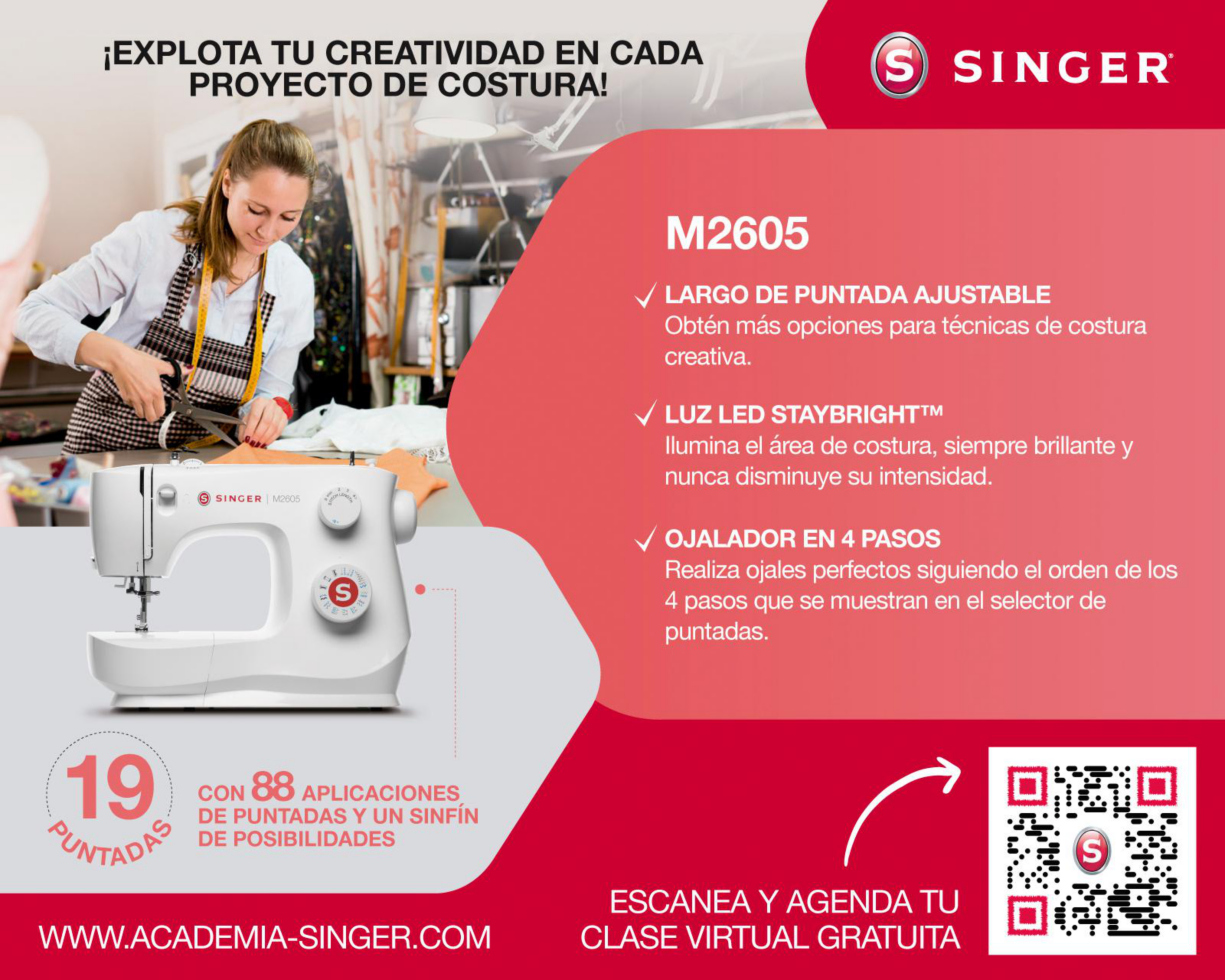 Foto 7 | Máquina de Coser Singer M2605