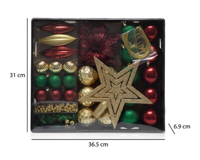 Foto 5 | Adorno Navideño Variado 38 Piezas