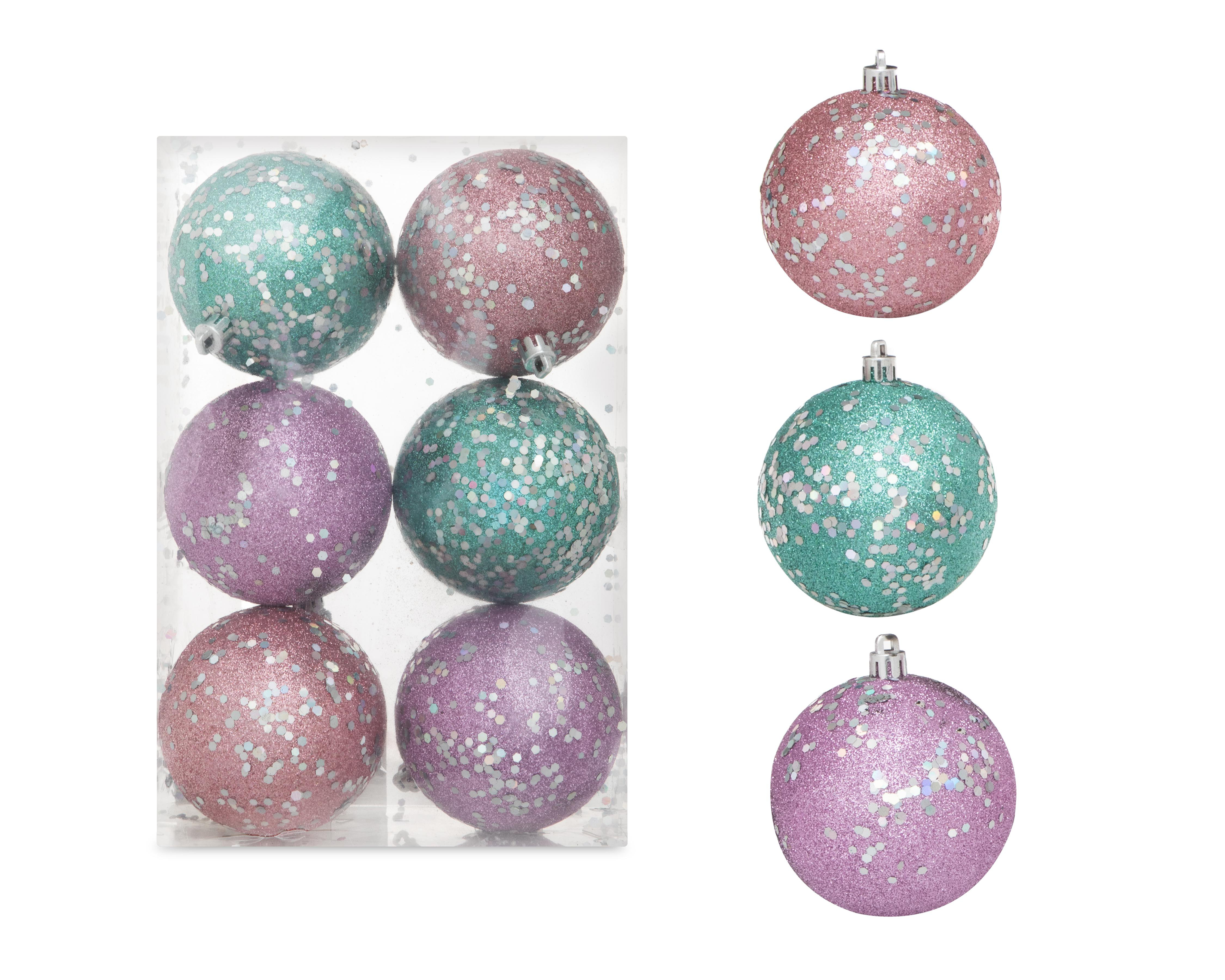 Esferas Navideñas Pastel 6 Piezas $39