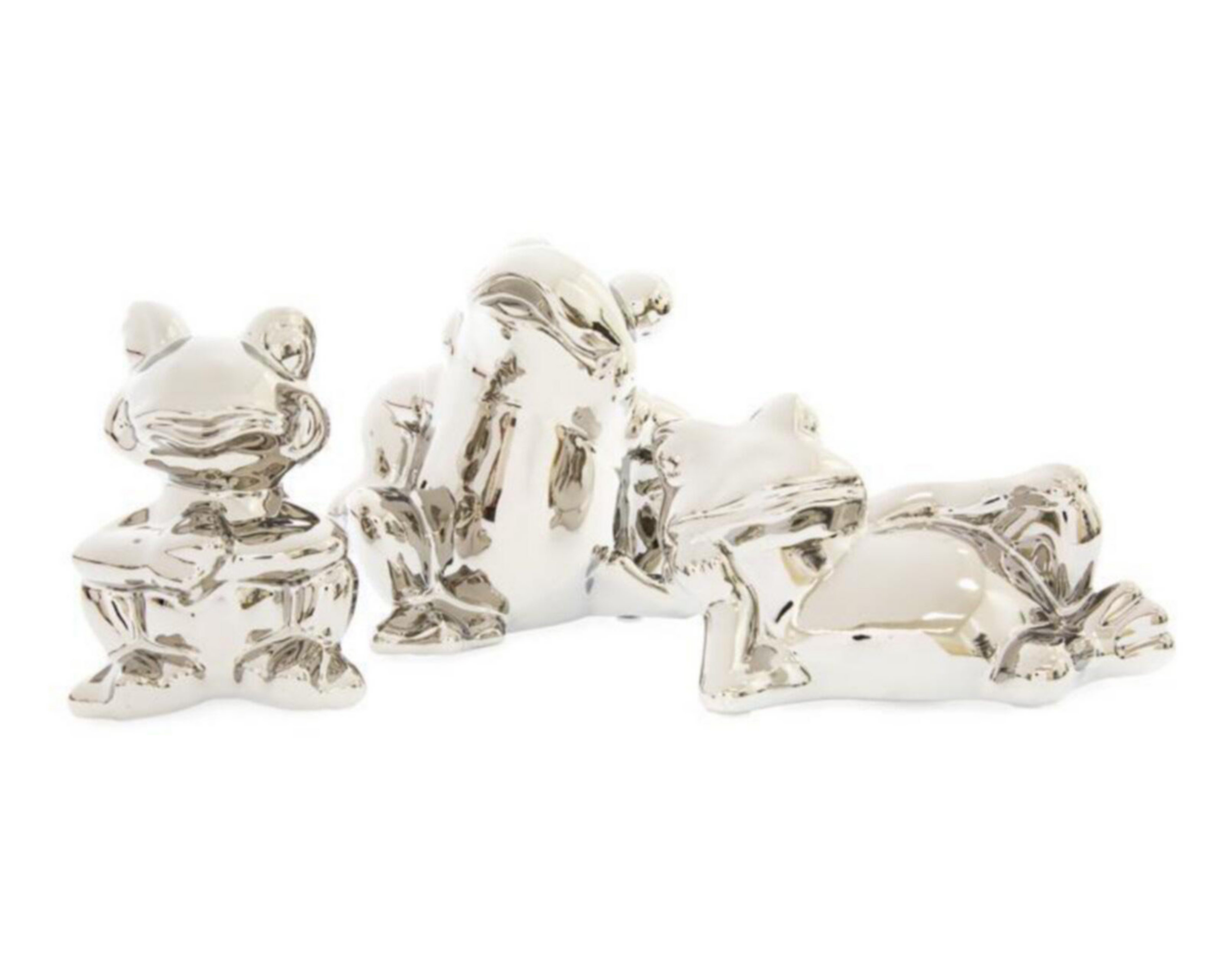 Set de Esculturas Ranas de Cerámica