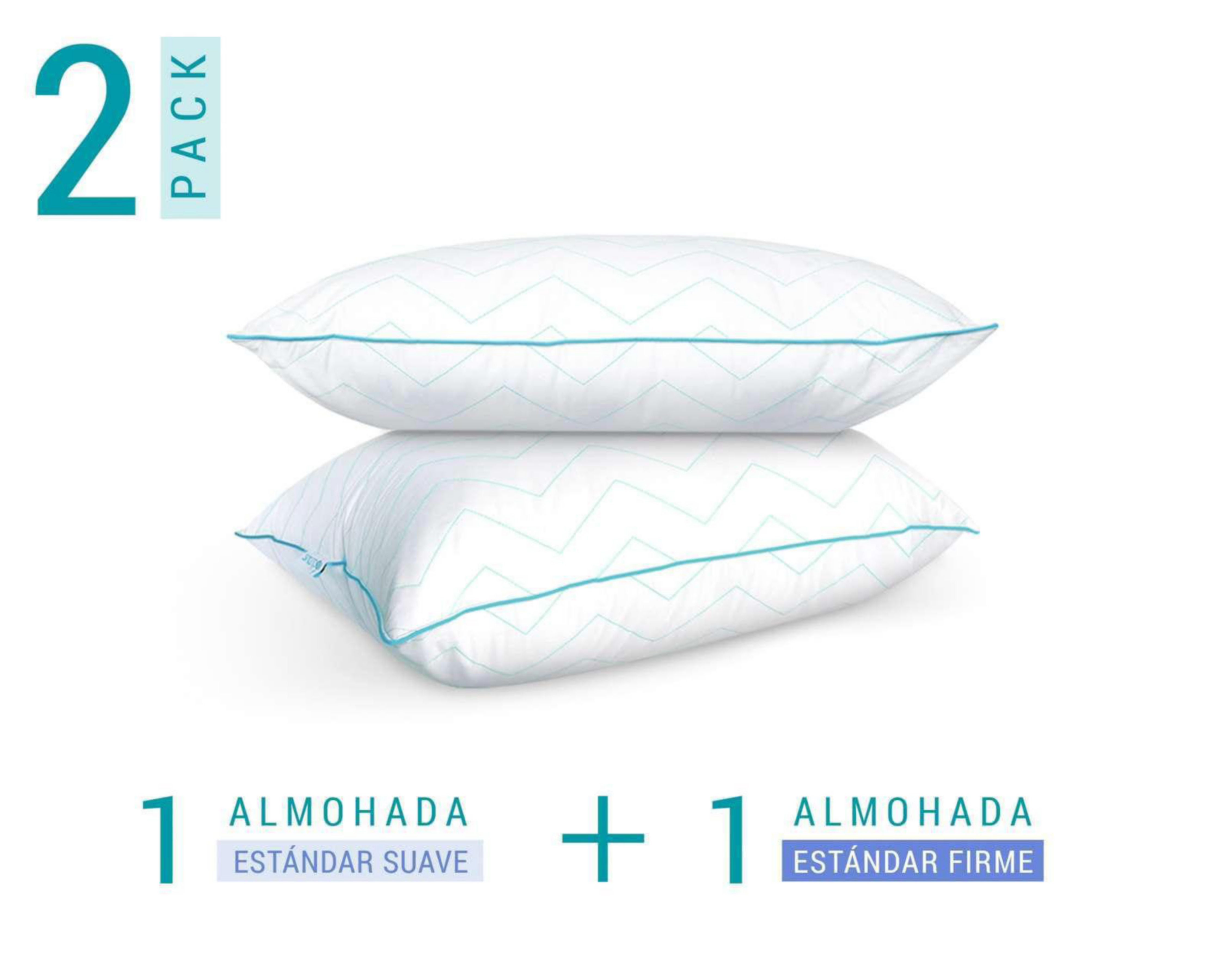 Almohada Sognare Fussion Estándar Suave/Firme 2 Piezas