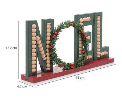 Foto 5 | Letrero Navideño Noel Wreath de Madera