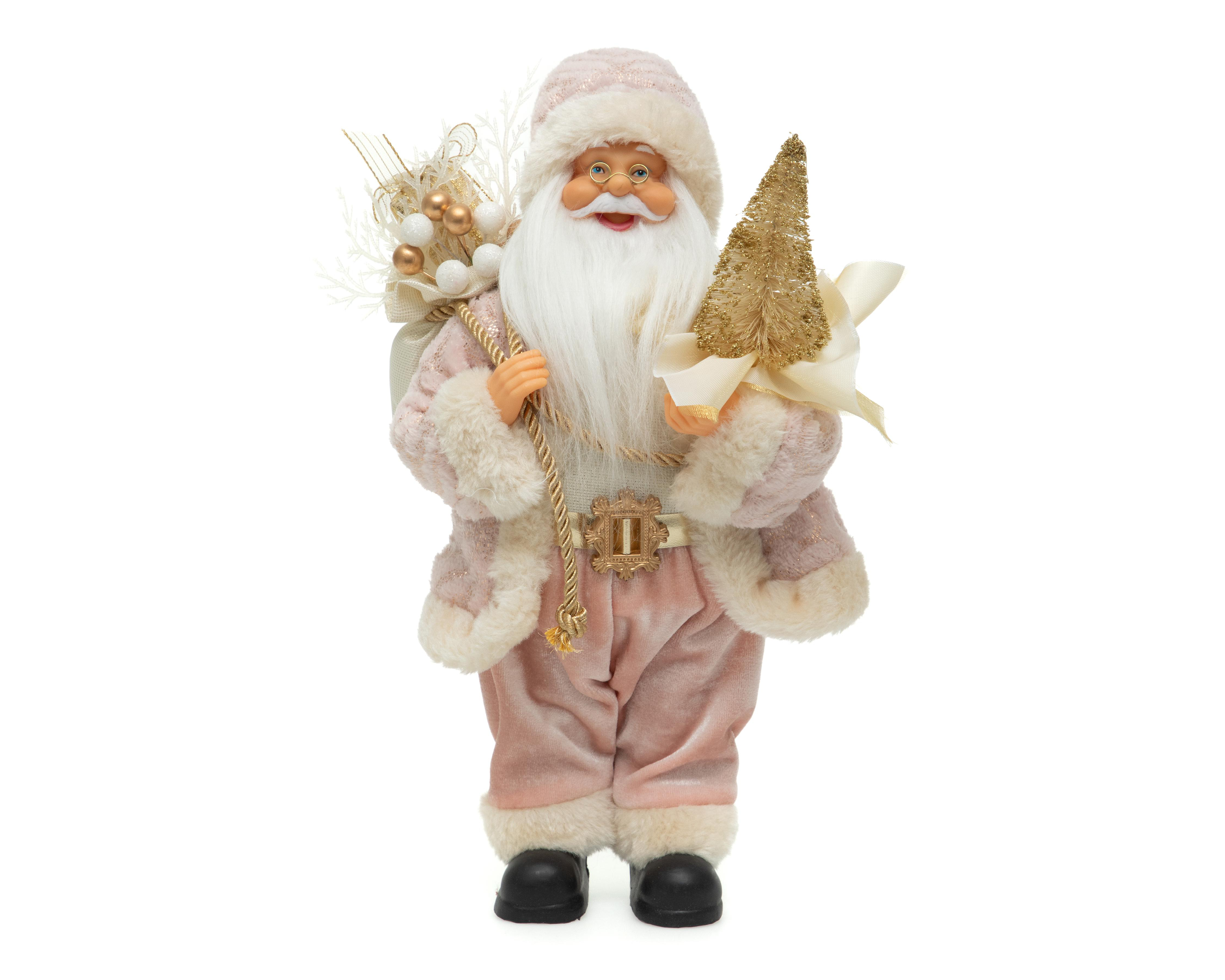 Escultura de Santa Claus Pink Noel de Plástico $299