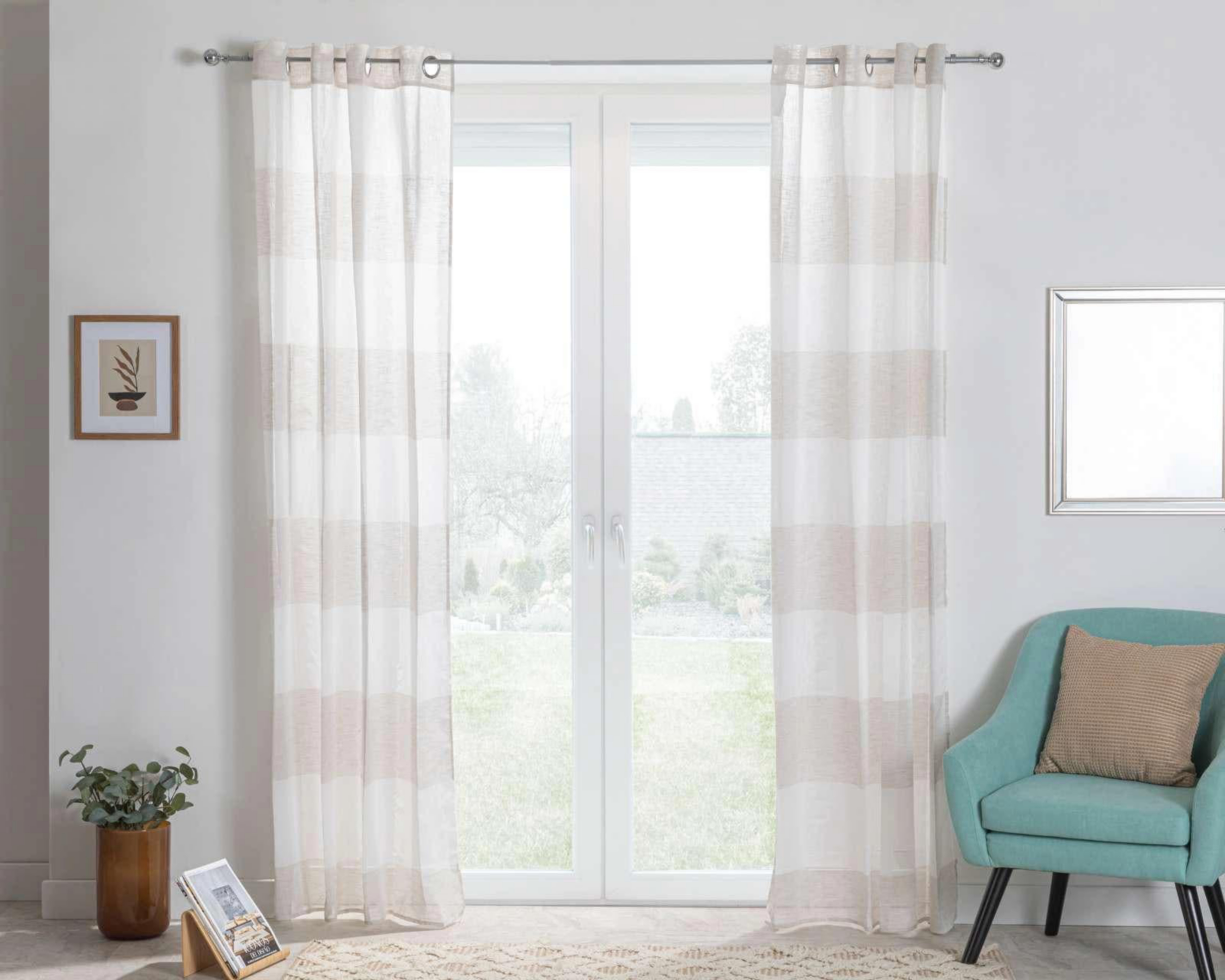 Foto 2 pulgar | Cortinas Cristel 280 x 225 cm Taupe