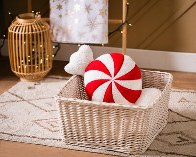 Foto 4 | Cojín Navideño Caramelo Rojo