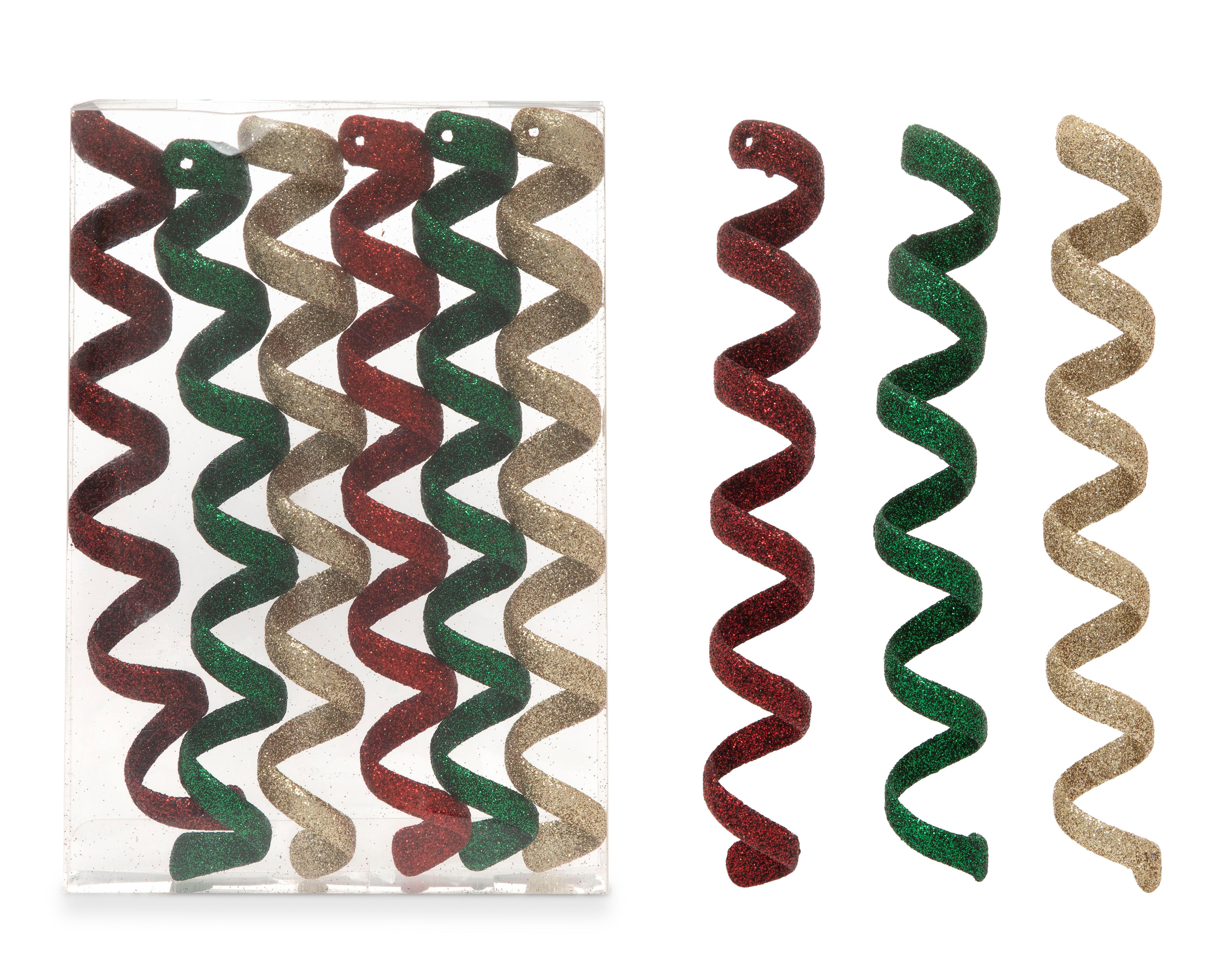 Accesorio para Árbol Espiral Tradi Verde con Rojo y Dorado 6 Piezas $9