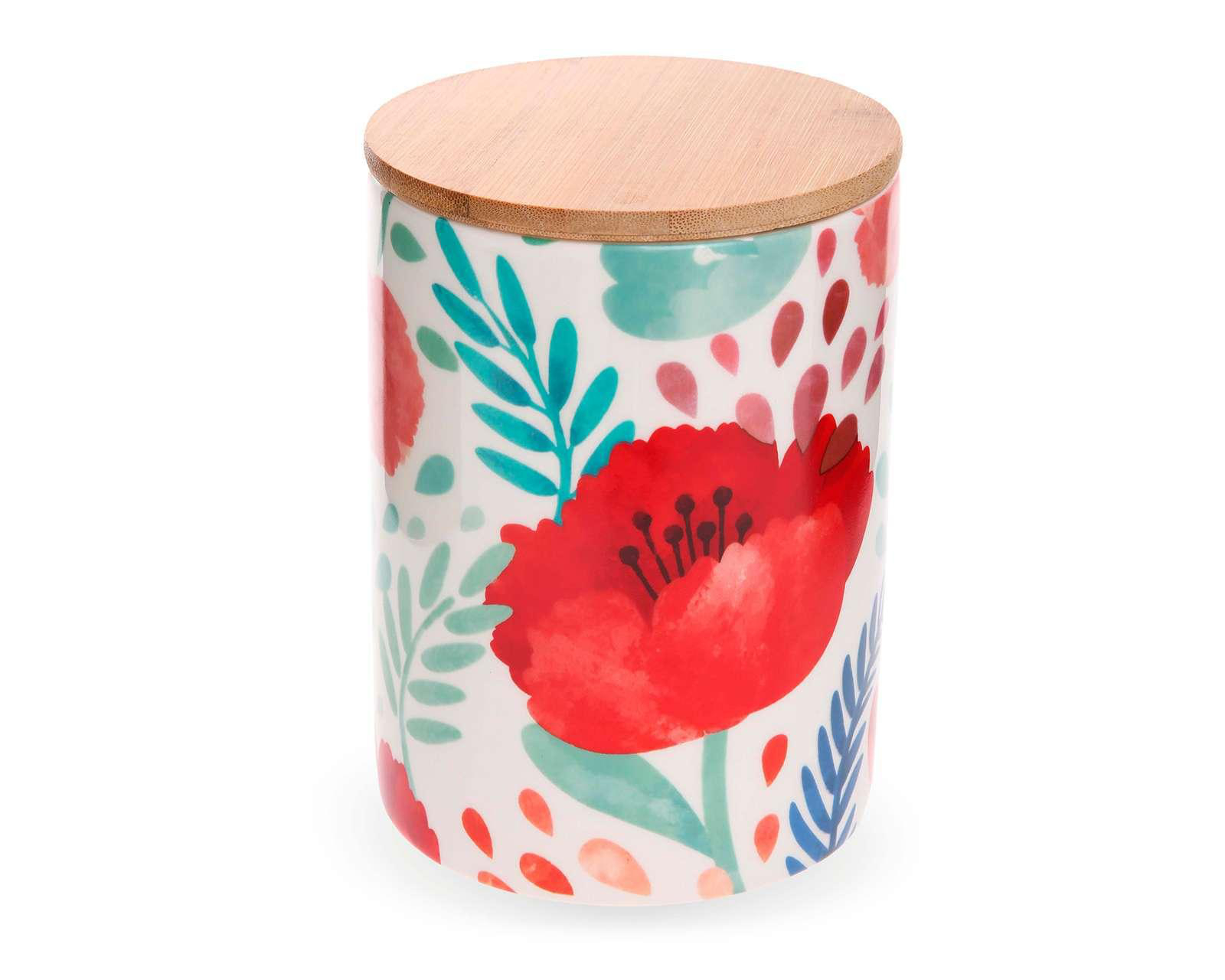 Contenedor con Tapa Floral