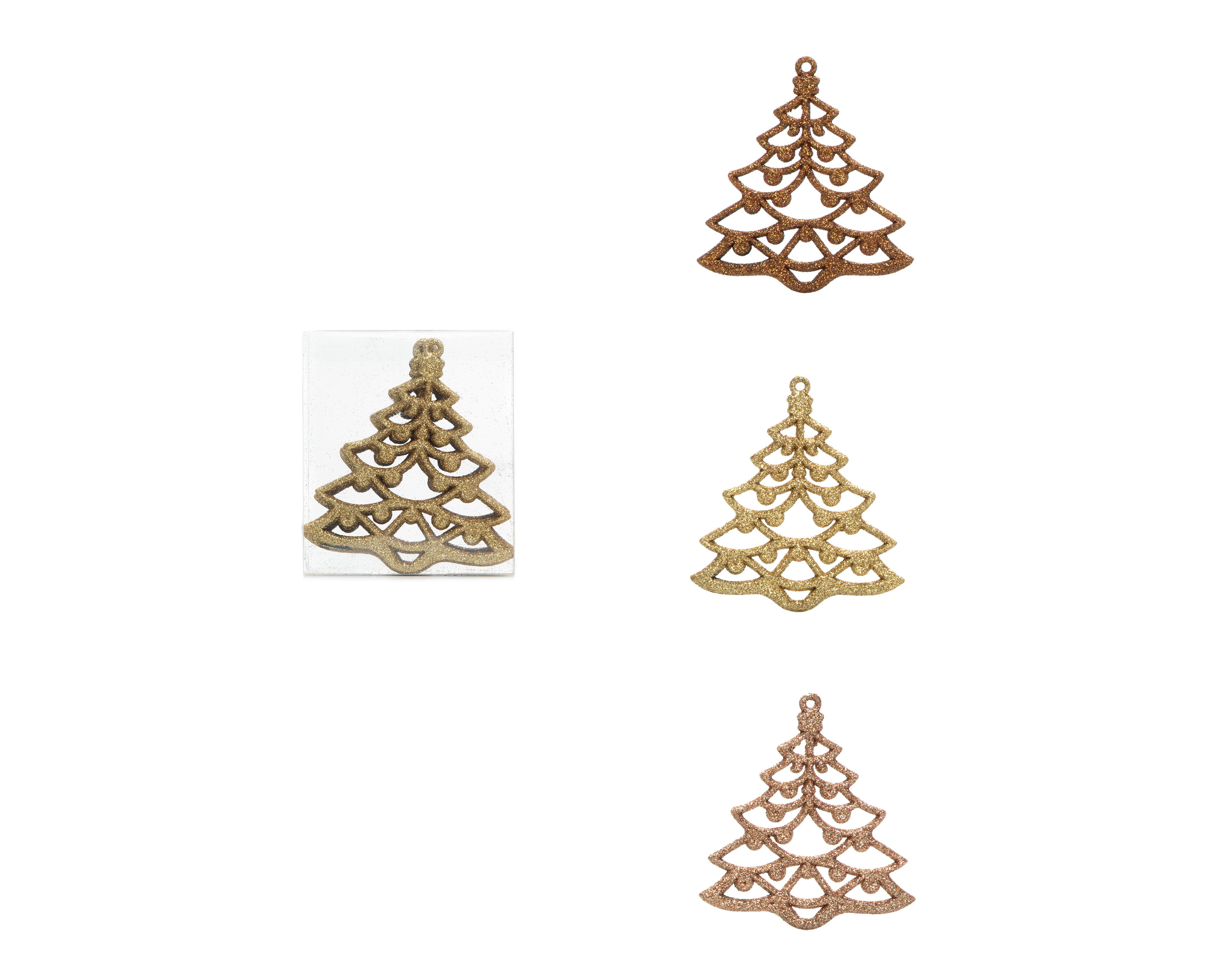 Adorno Navideño Arbolitos Sepia 3 Piezas $19