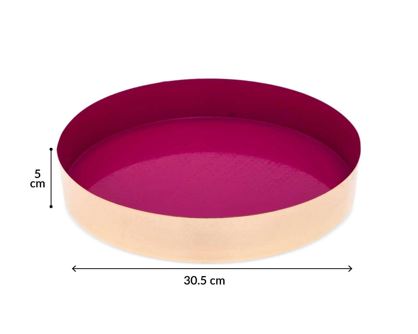 Foto 5 pulgar | Charola Decorativa Shine Fucsia