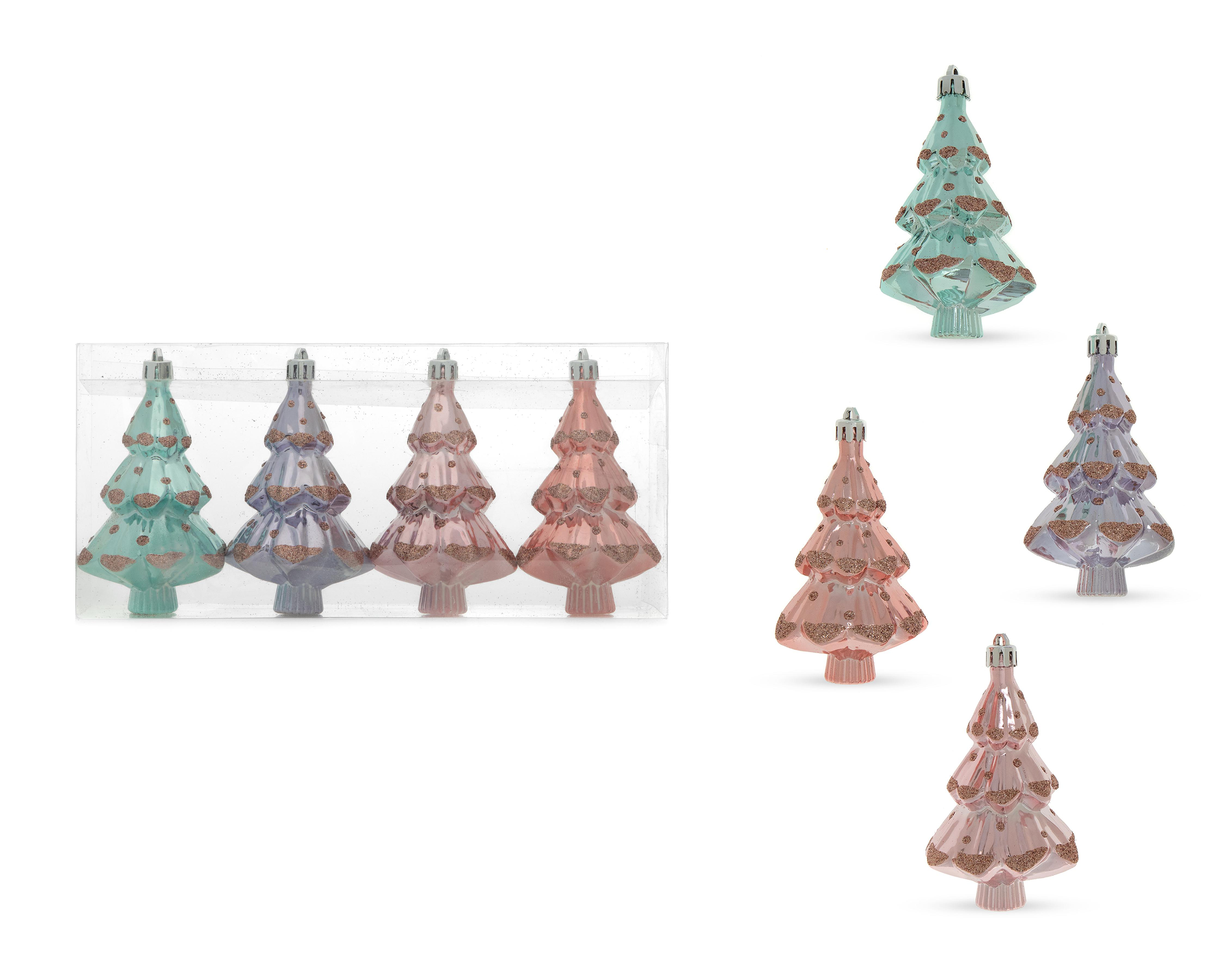 Figuras Navideñas Pastel Pine 4 Piezas