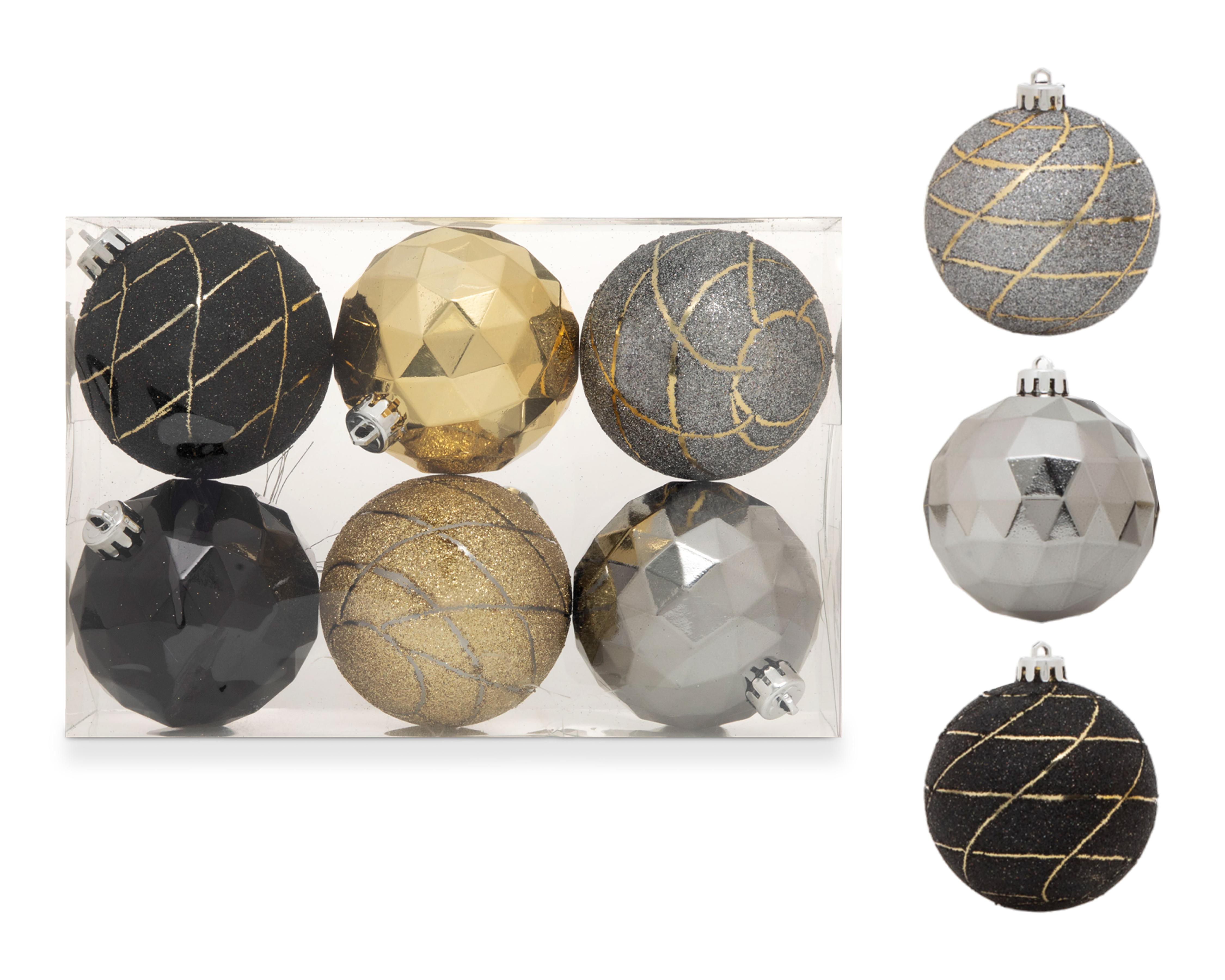 Esferas Navideñas Metallic 6 Piezas $129