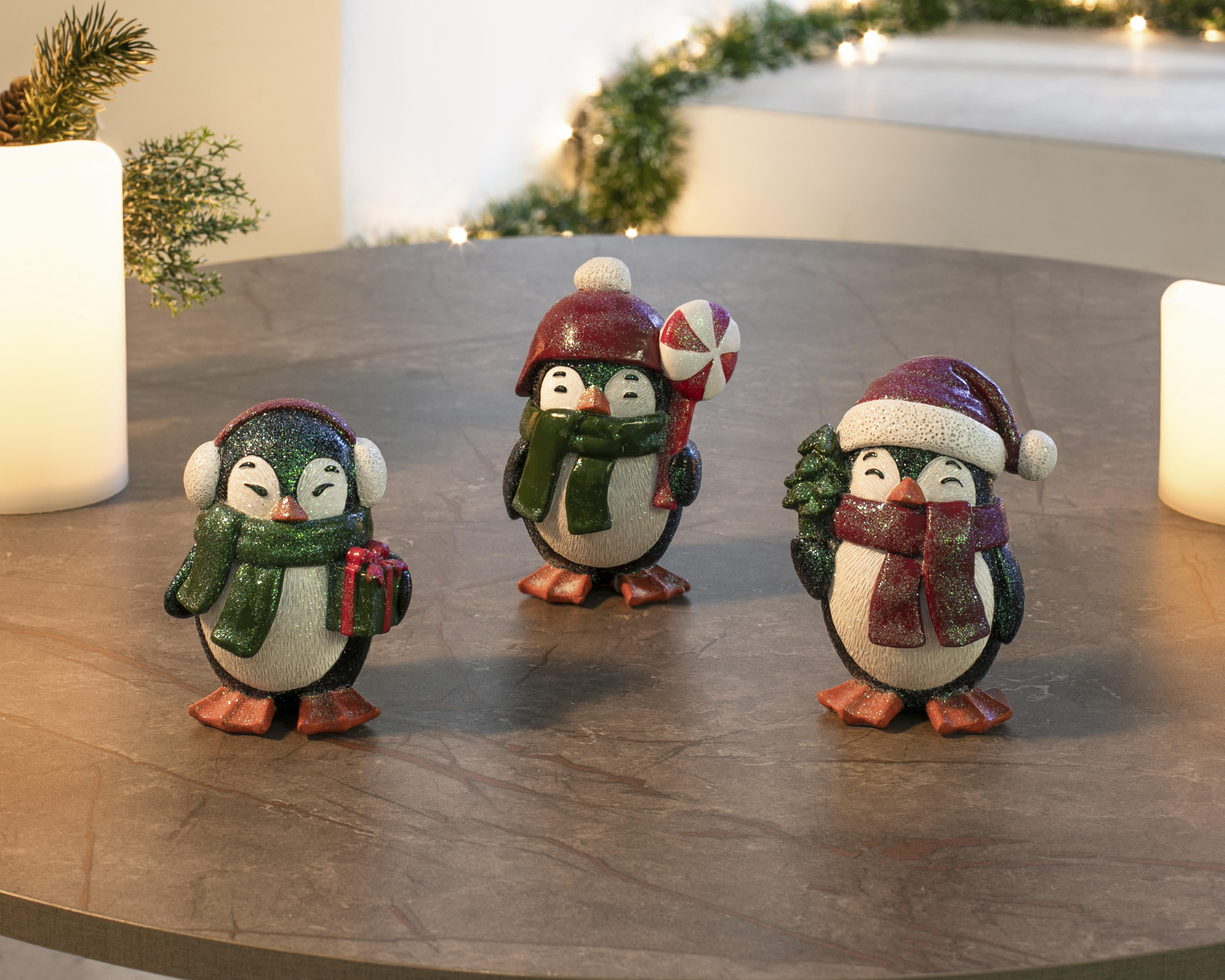 Foto 7 pulgar | Esculturas de Pingüinos Triwinos de Resina