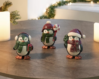 Foto 6 | Esculturas de Pingüinos Triwinos de Resina