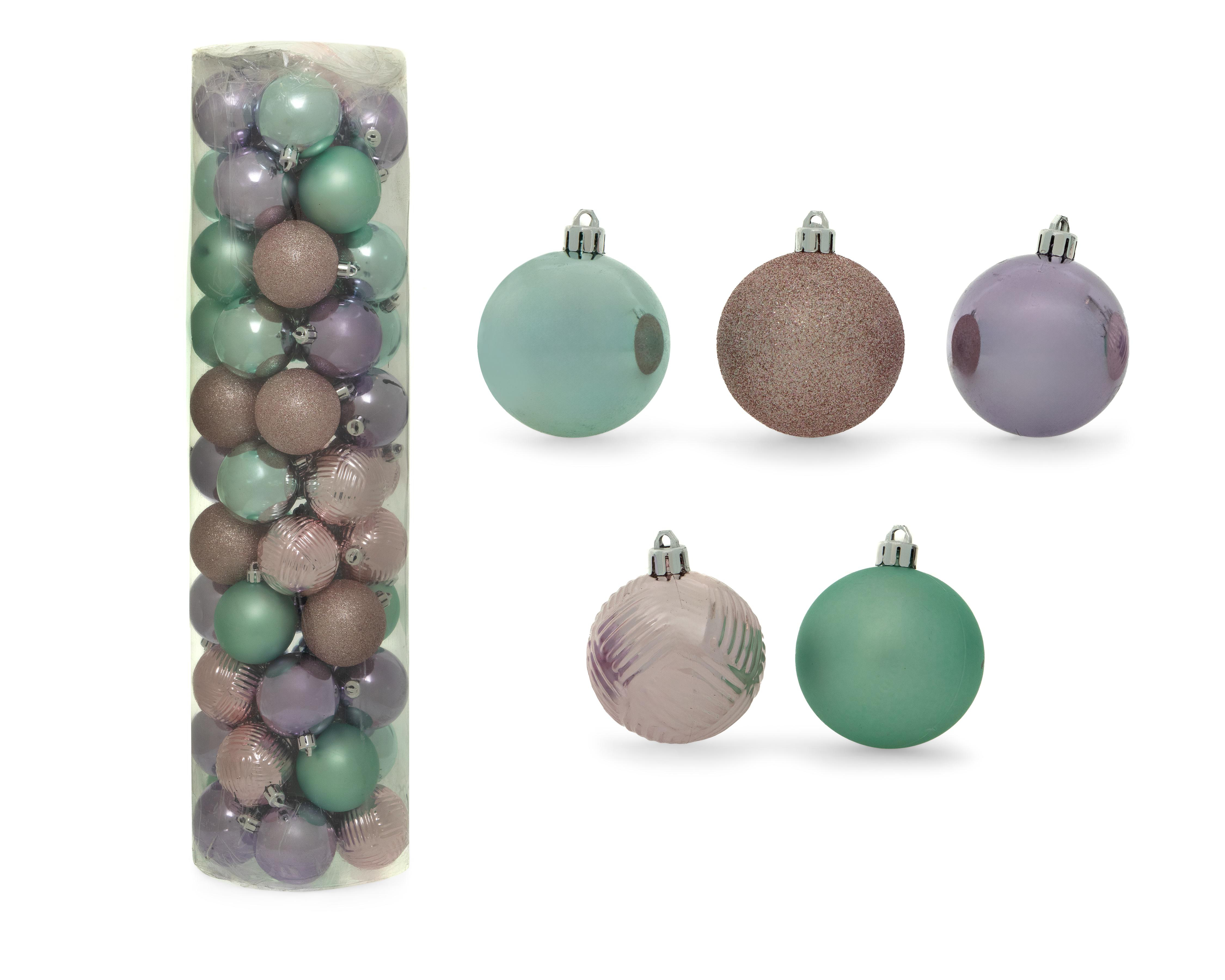 Esferas Navideñas Pastels 55 Piezas $349