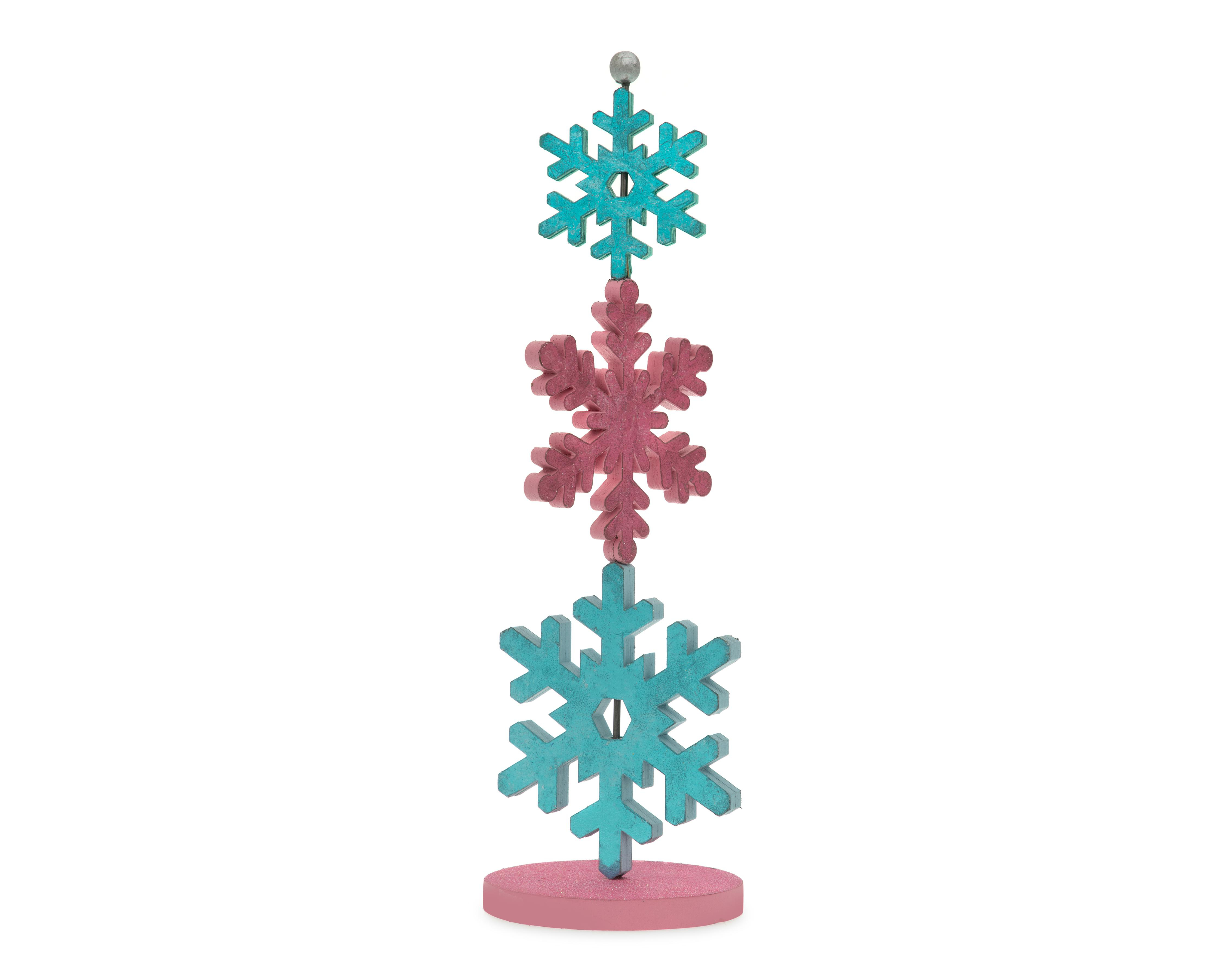 Foto 2 pulgar | Adorno Navideño Snowflakes Pastel