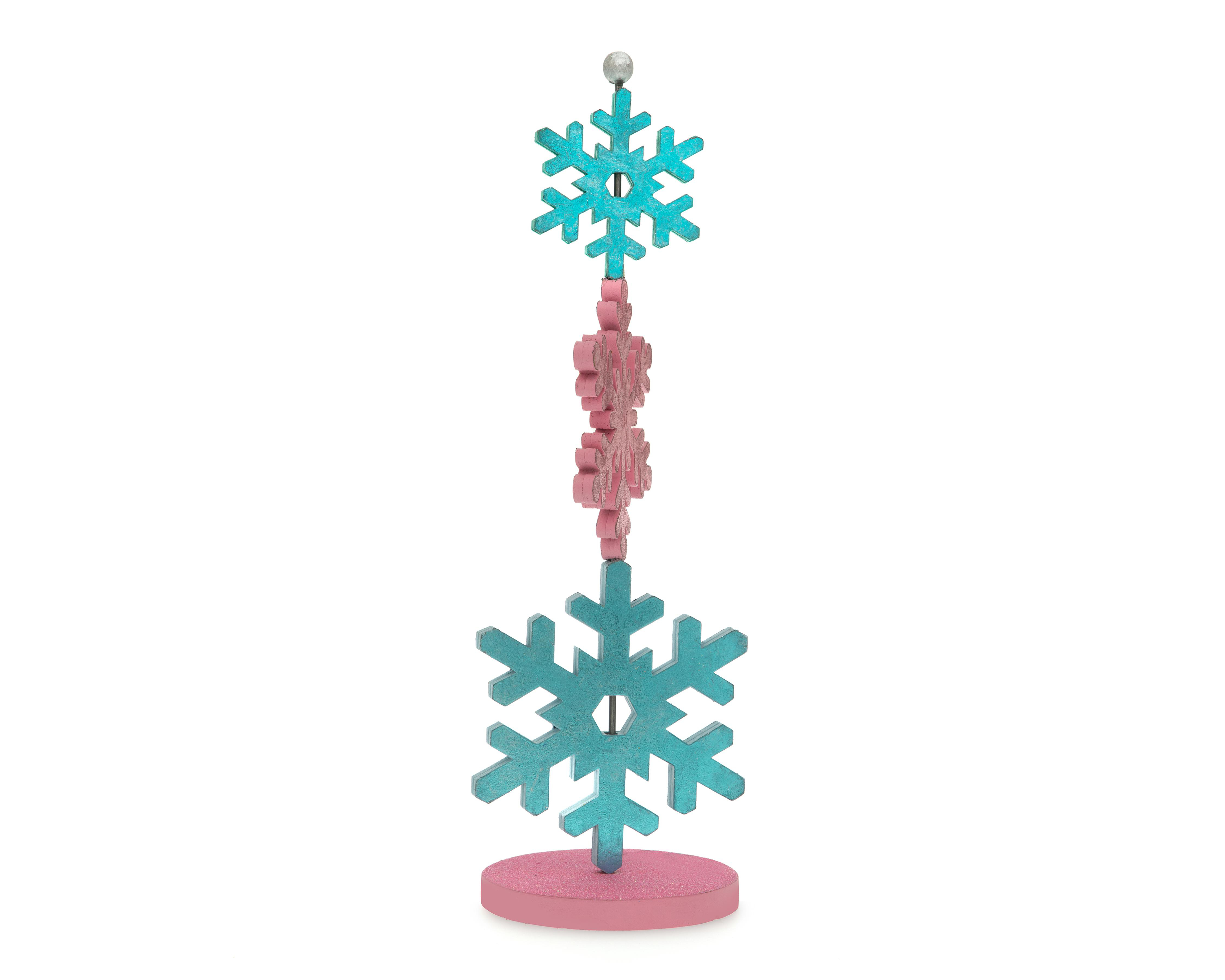 Foto 3 pulgar | Adorno Navideño Snowflakes Pastel