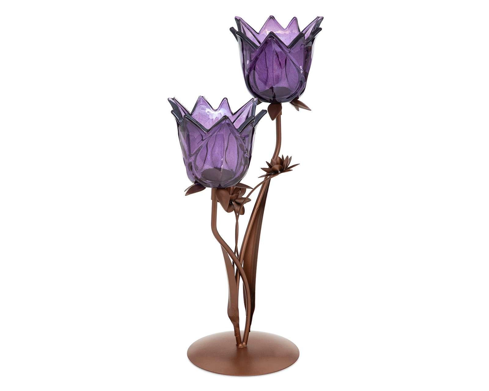 Foto 3 pulgar | Candelabro Purple Flowers