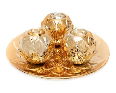 Foto 1 | Candelabro Gold Trio