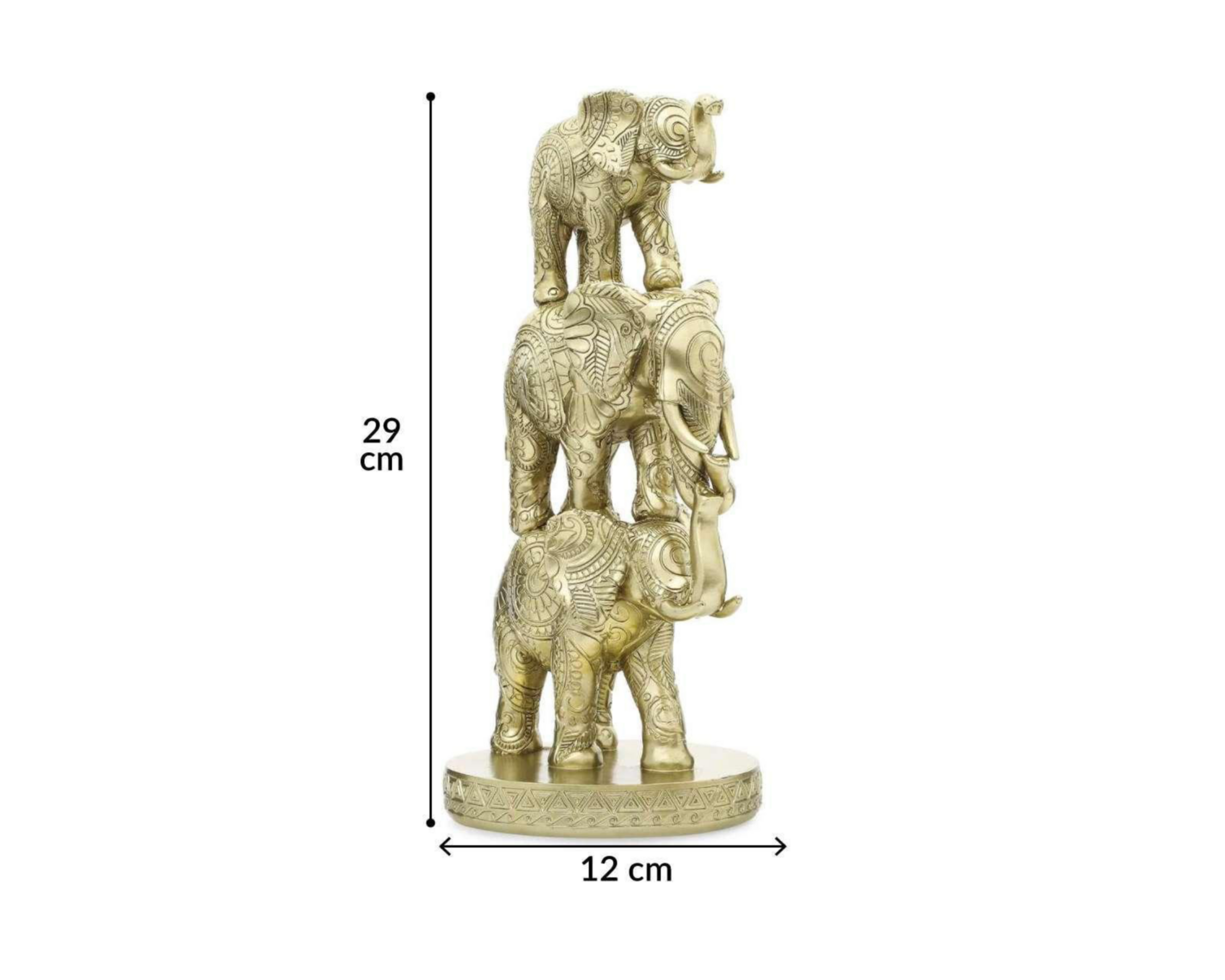 Foto 5 | Escultura de Elefantes Polo C