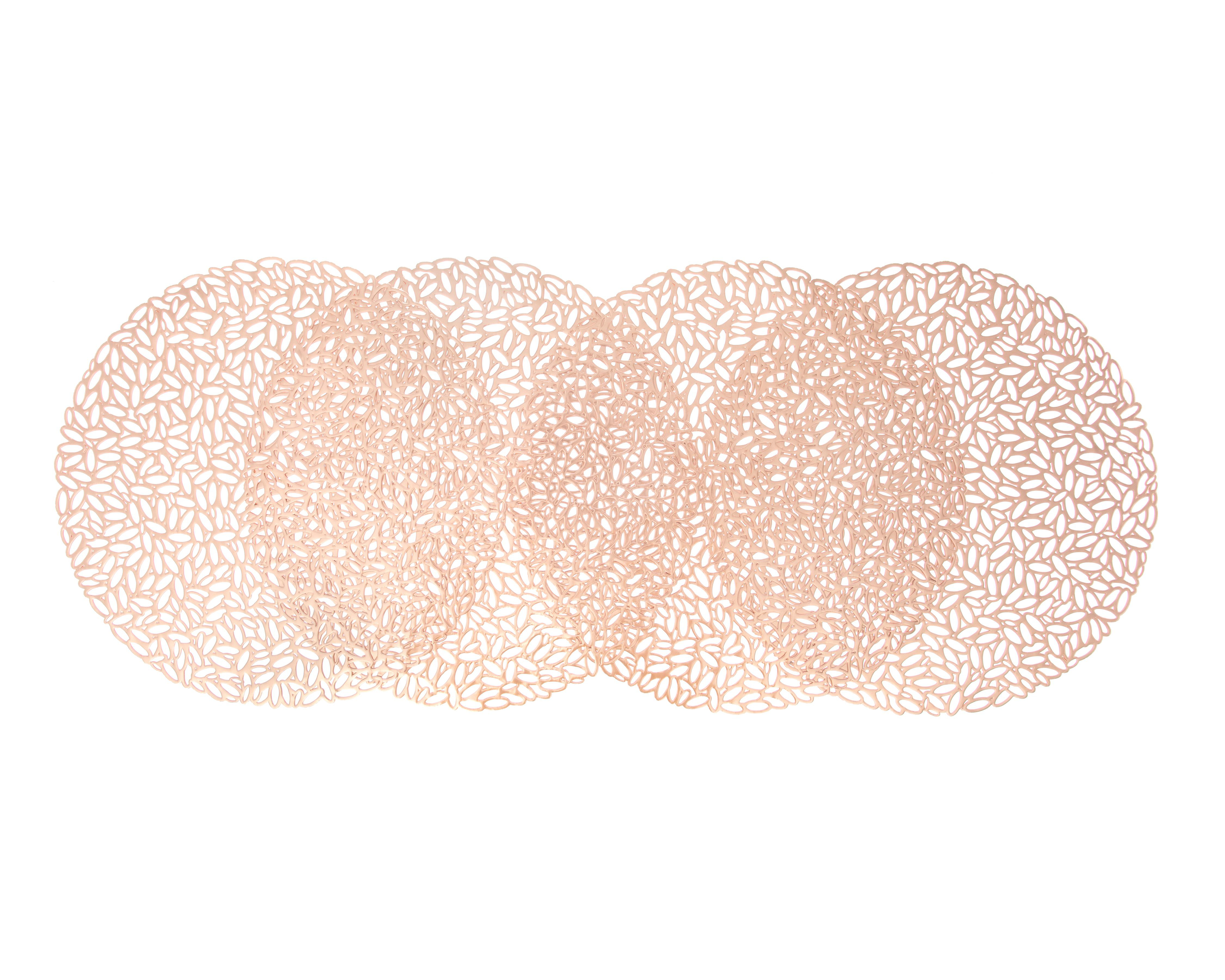 Foto 3 pulgar | Mantel Individual Starhaus Aspen Rose Gold 4 Piezas