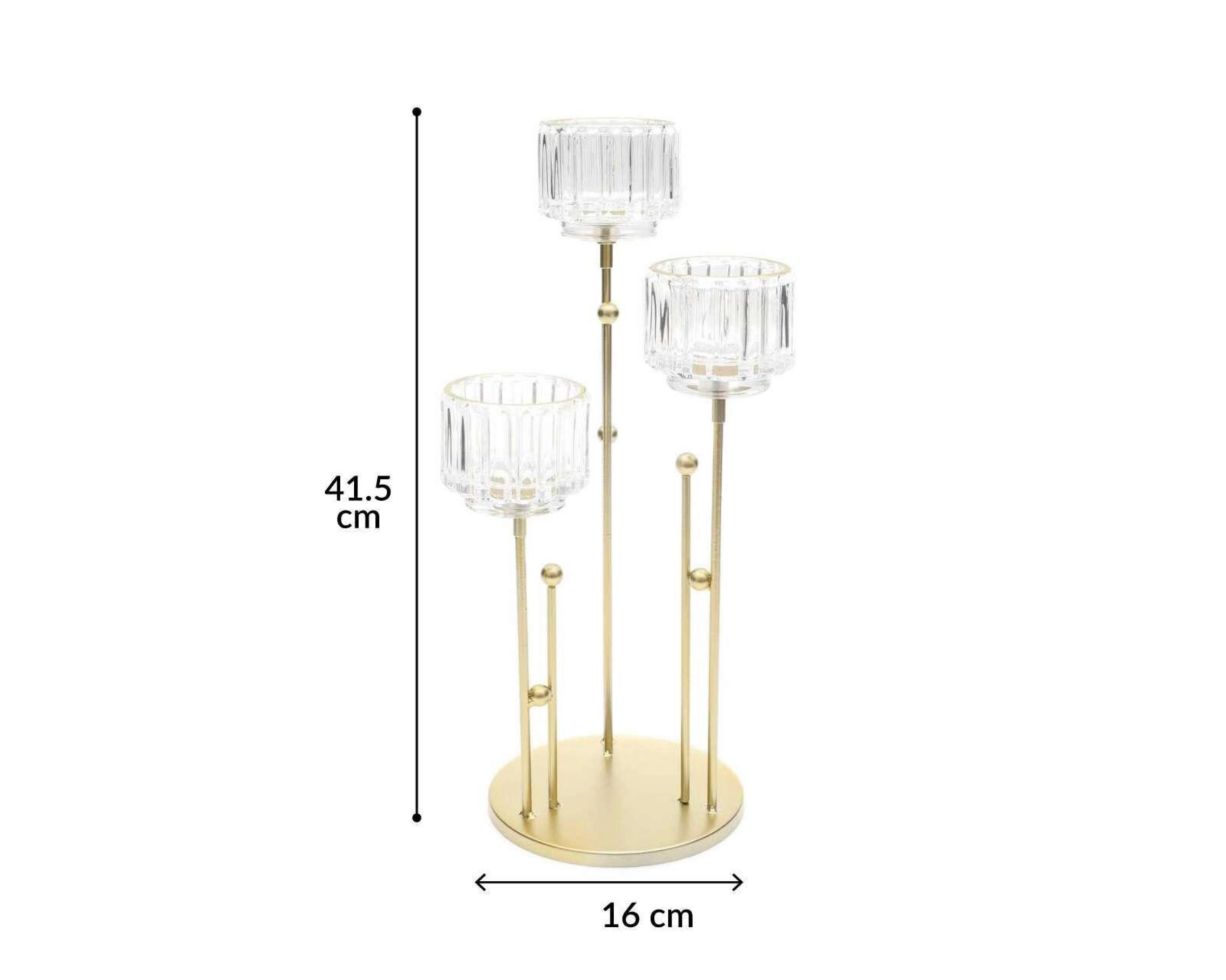 Foto 6 | Candelabro Cixi Dorado Tres