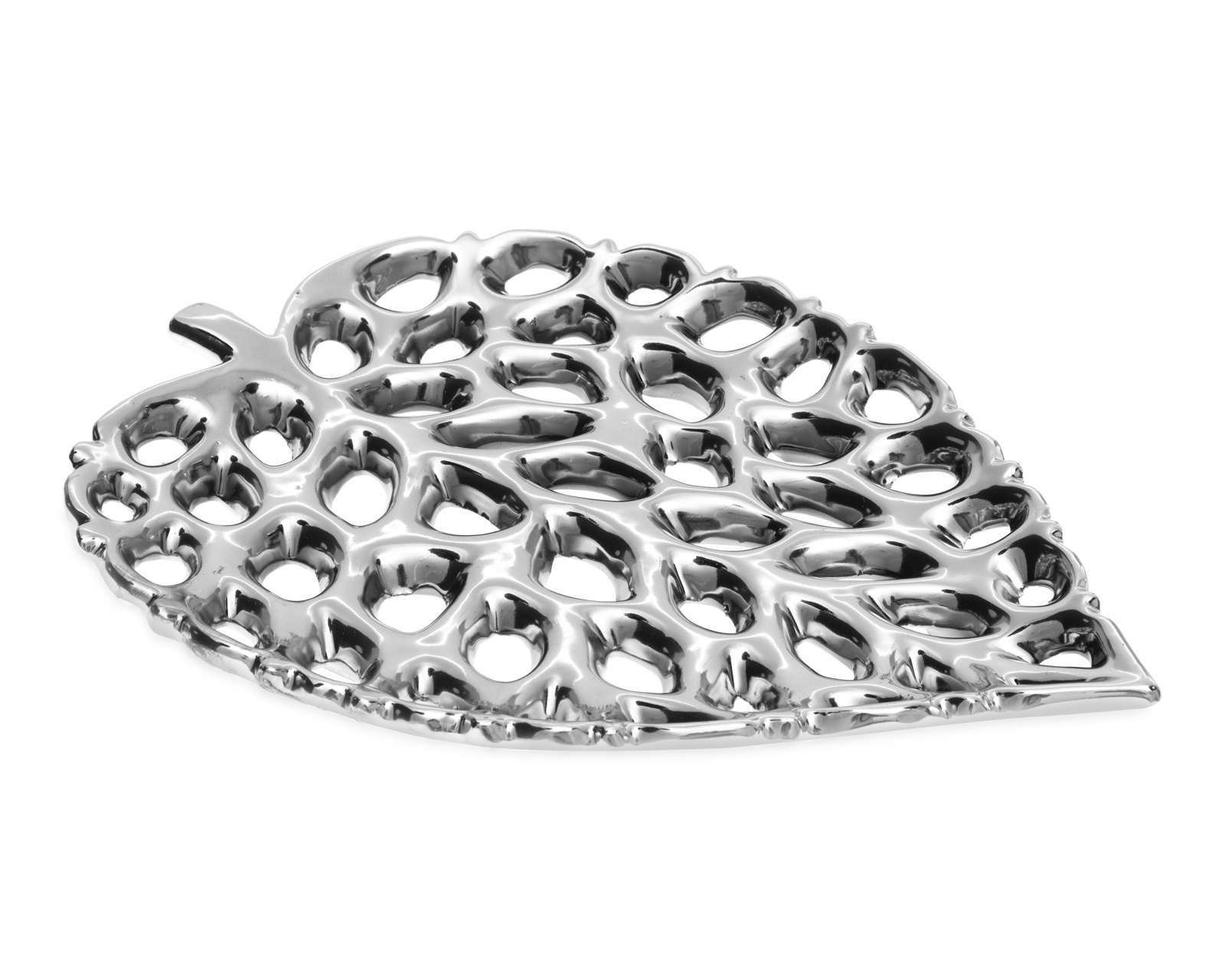 Charola Decorativa Cixi Silver Leaf