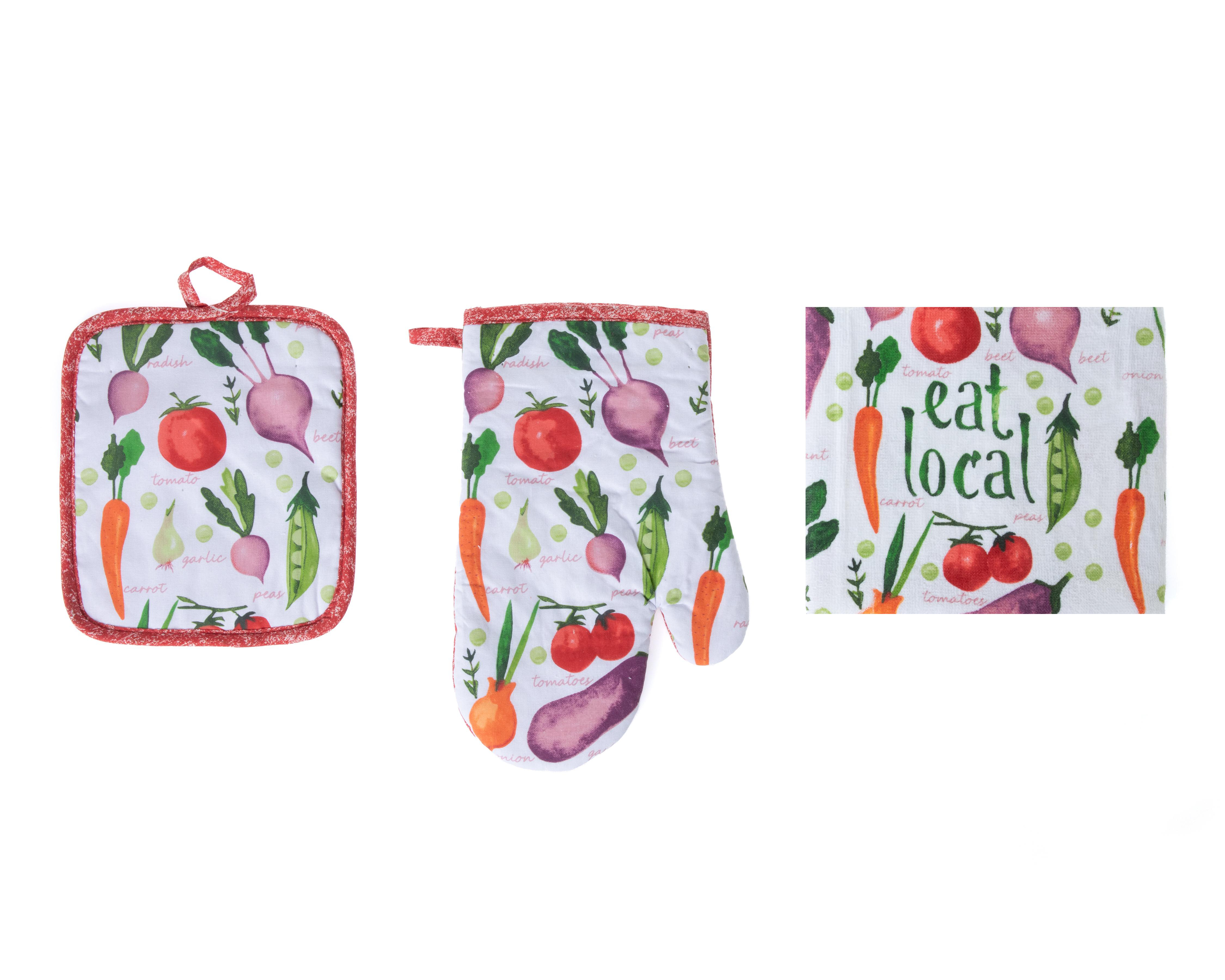 Toalla de Cocina Starhaus Rooty Estampada 3 Piezas $119