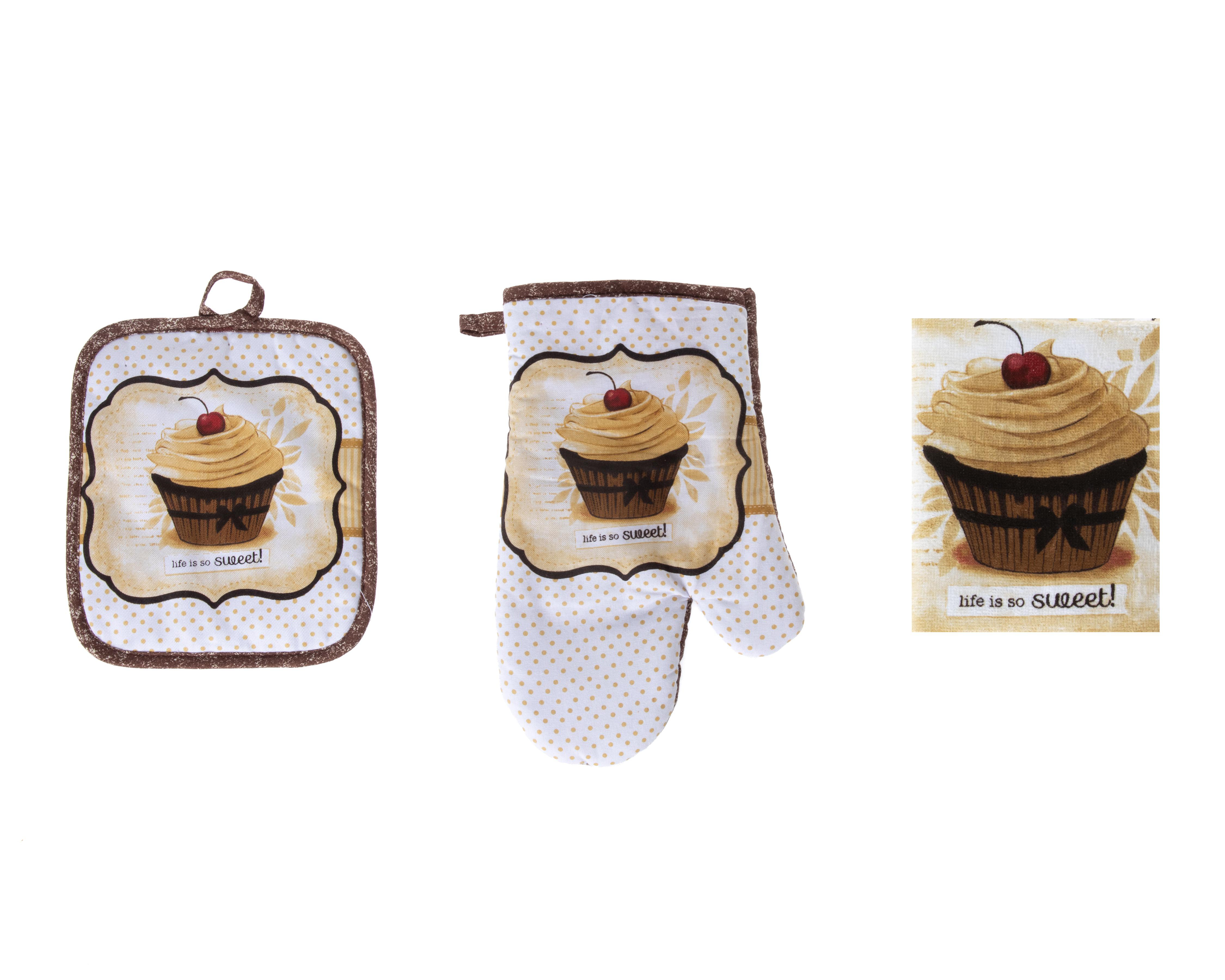 Toalla de Cocina Starhaus Cupcake Estampada 3 Piezas