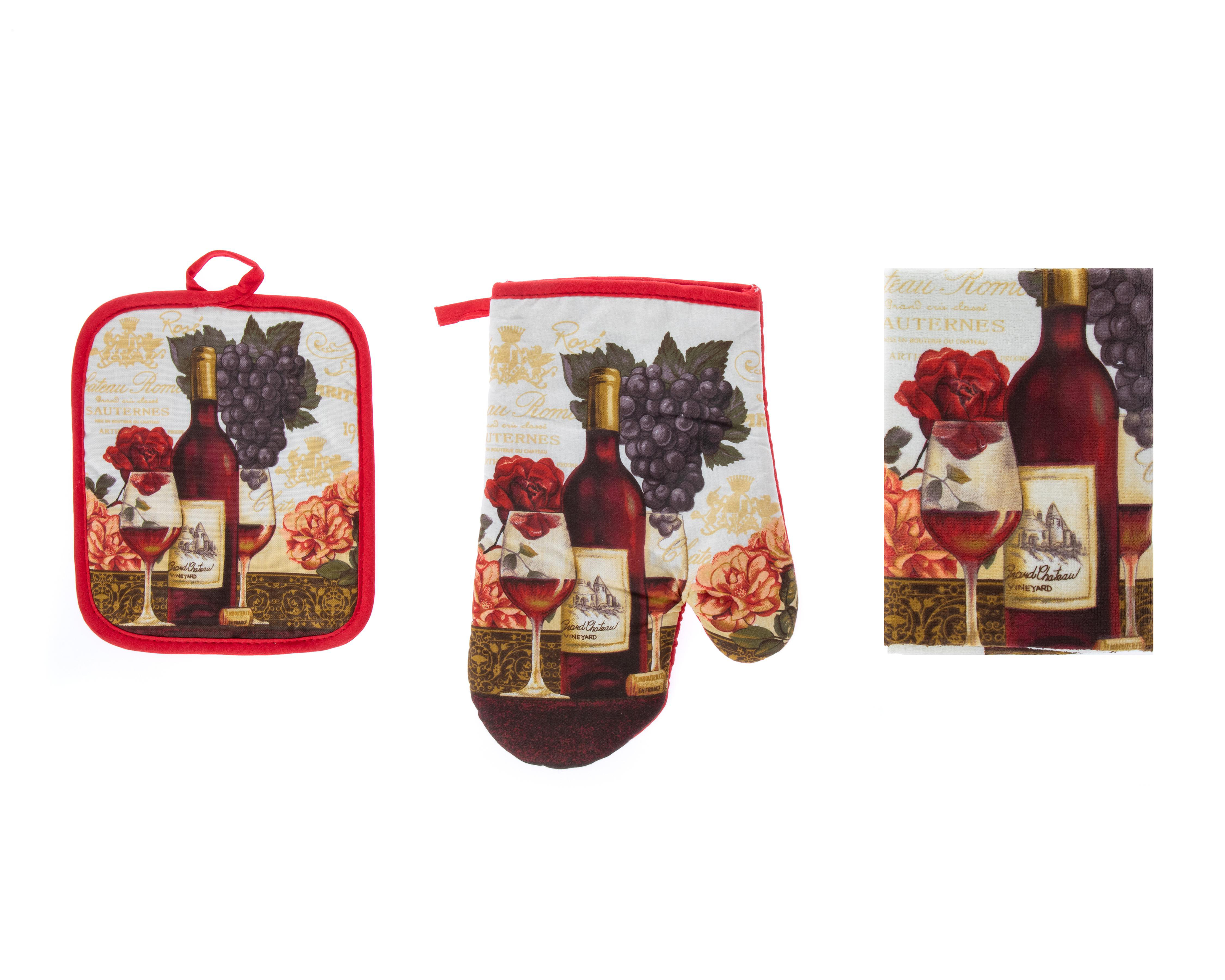 Toalla de Cocina Starhaus Winery Estampada 3 Piezas $119