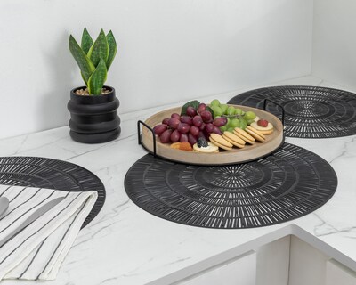 Foto 1 | Mantel Individual Starhaus Mandy Negro 4 Piezas