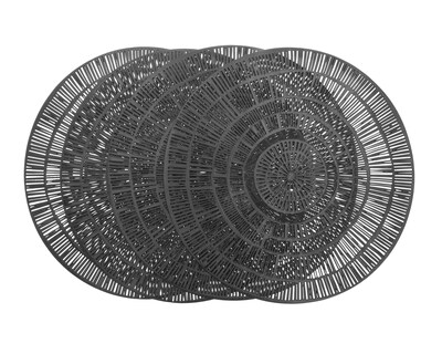 Foto 3 | Mantel Individual Starhaus Mandy Negro 4 Piezas