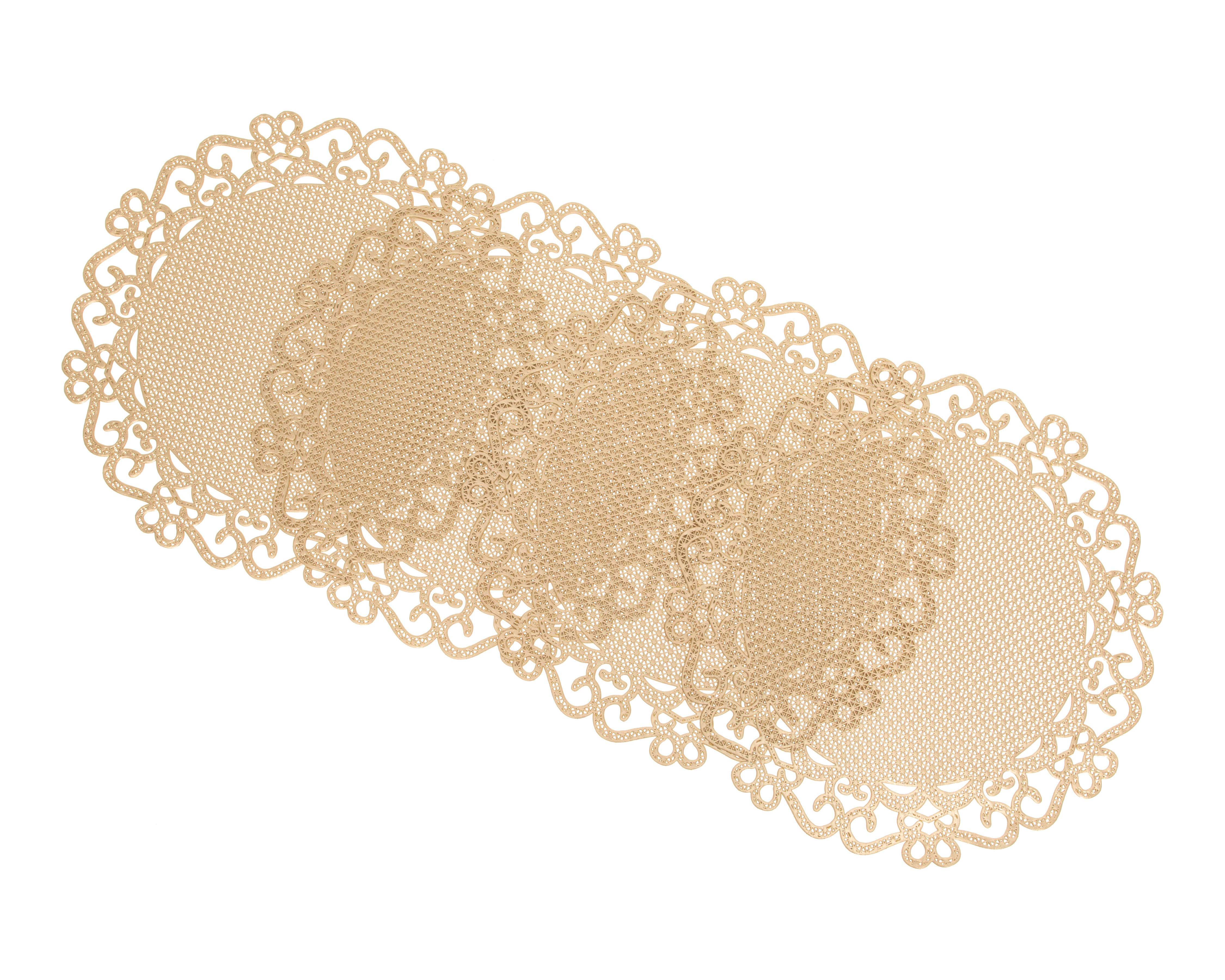 Foto 4 pulgar | Mantel Individual Starhaus Antique Dorado 4 Piezas