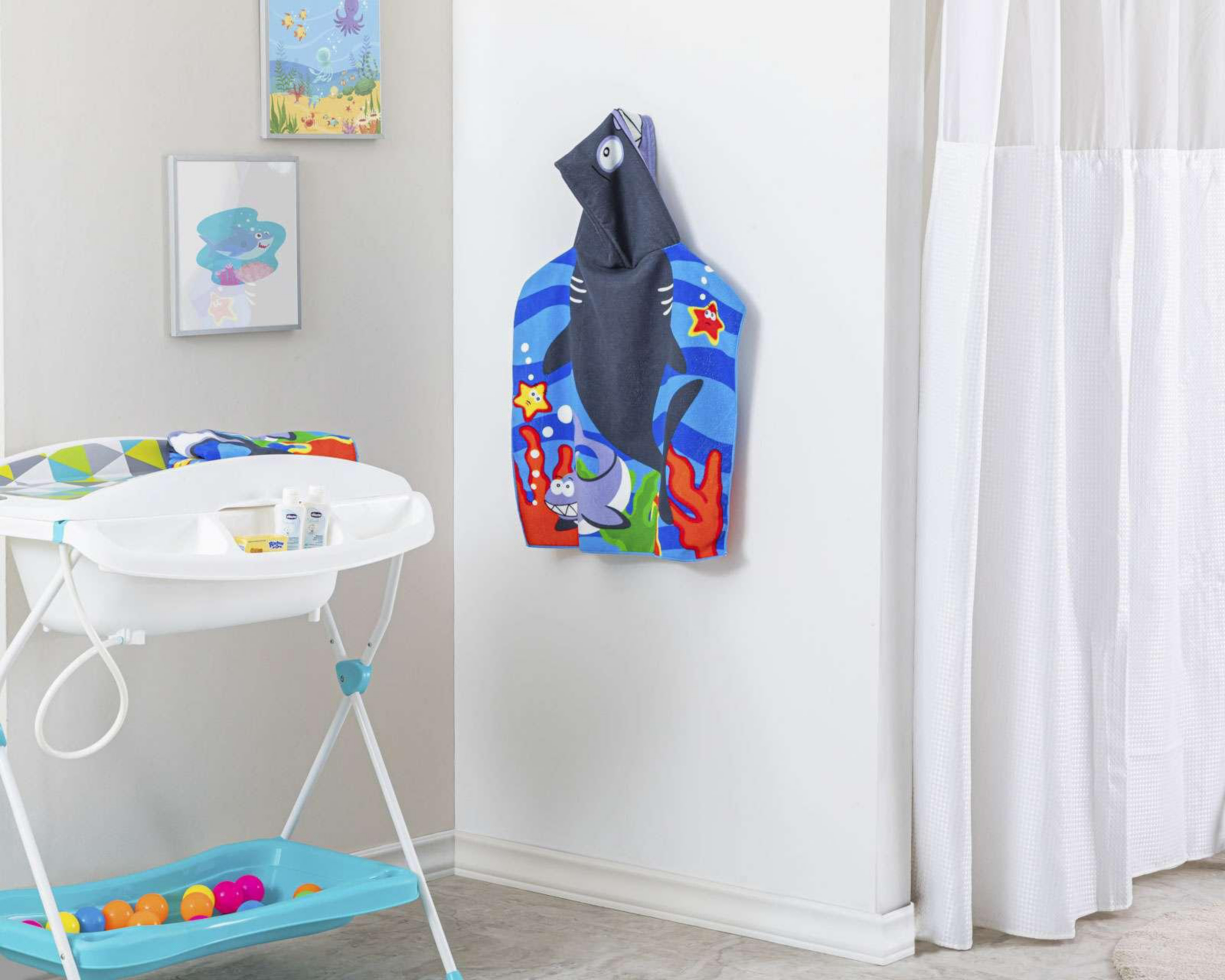 Foto 5 pulgar | Toalla de Baño Dark Shark Starhaus Azul