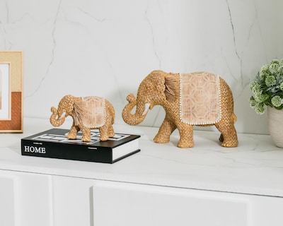 Foto 5 | Escultura de Elefante Tawny de Resina